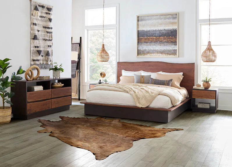San Marino 64" Dresser in Raw Walnut and Ebony - Image 6