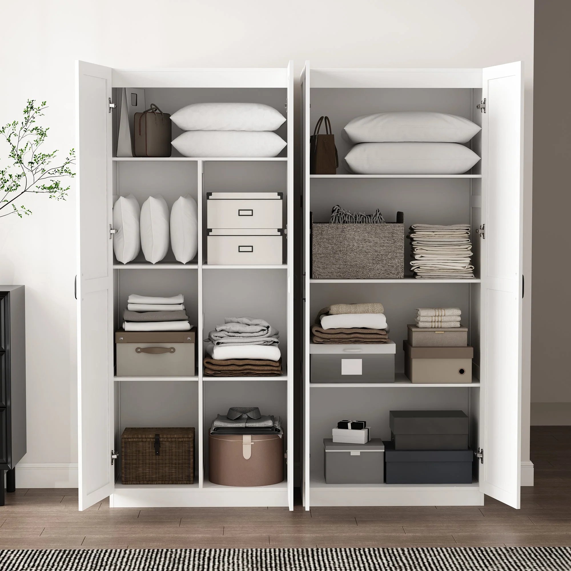 2-Piece Cornelia Storage Closet 1.0 and 2.0 in White - Image 6