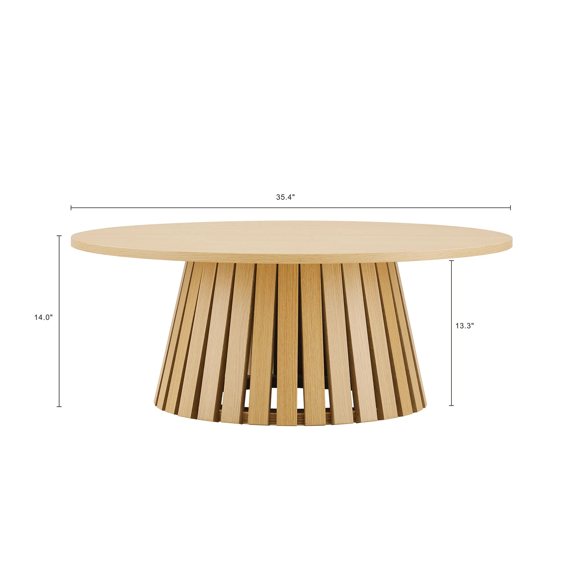 2-Piece Layla Coffee and End Table in Natural Oak - Image 3