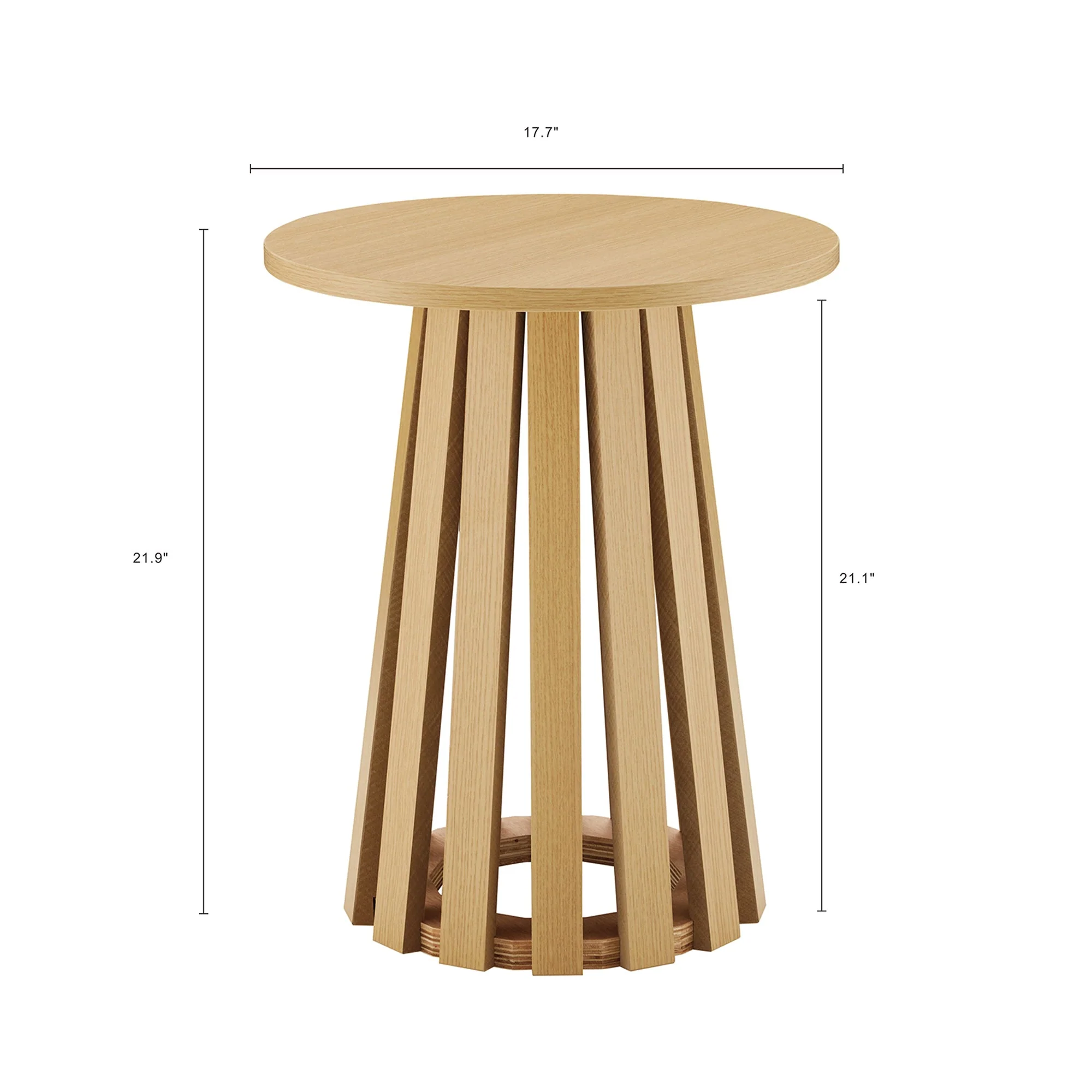 2-Piece Layla Coffee and End Table in Natural Oak - Image 5
