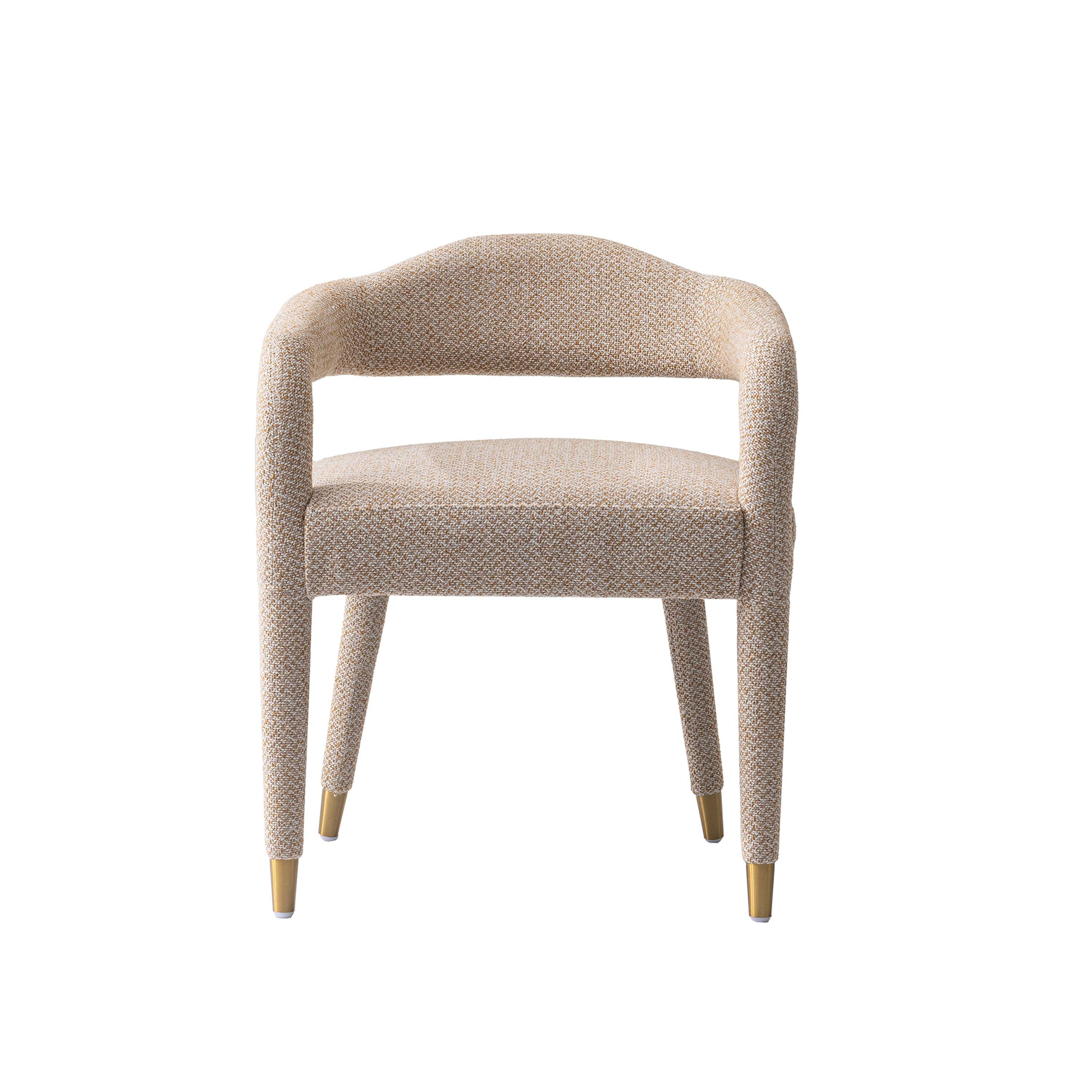 5-Piece Hathaway 47.24 Round Dining Set in Black with 4 Aspen Dining Chairs in Gold Dust - Image 7