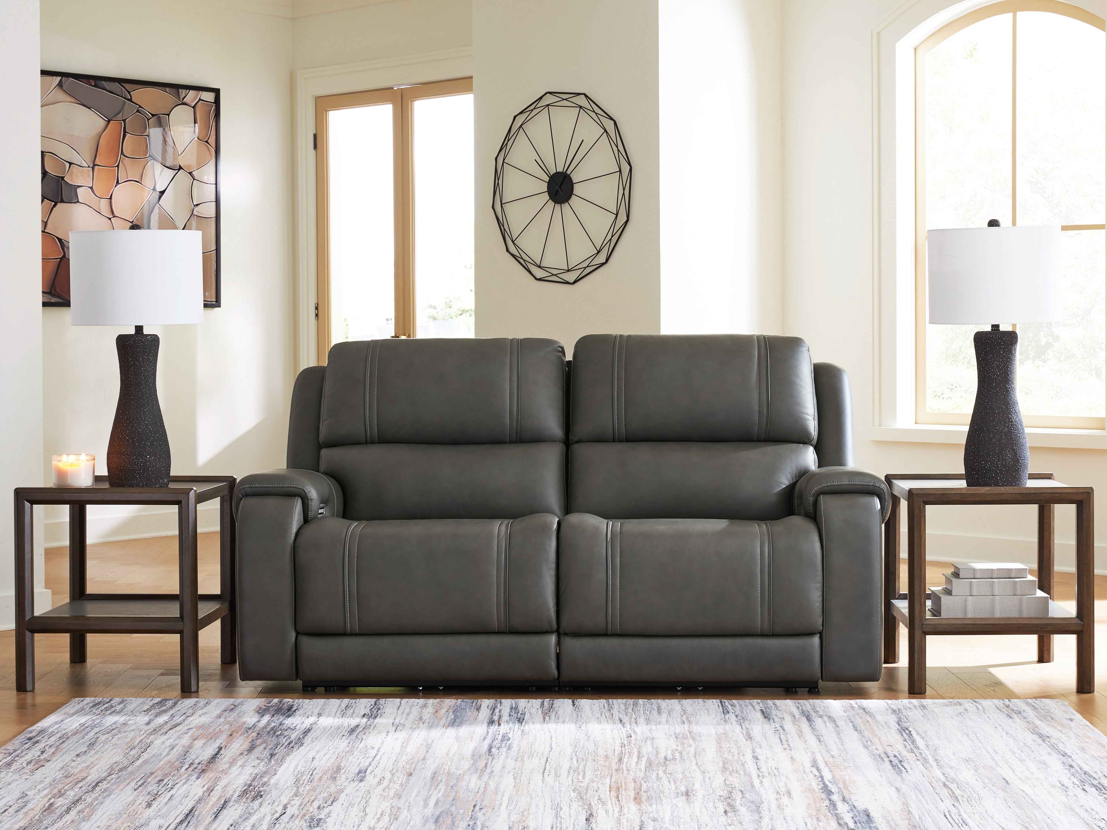 5Z - Pittson Anchor 2-Piece Power Reclining Sectional Loveseat - Image 2