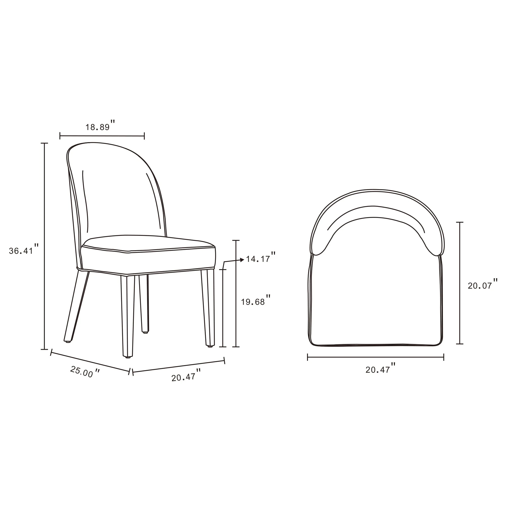 6-Piece Hillman Dining Chair and Arm Chair in Light Grey - Image 3