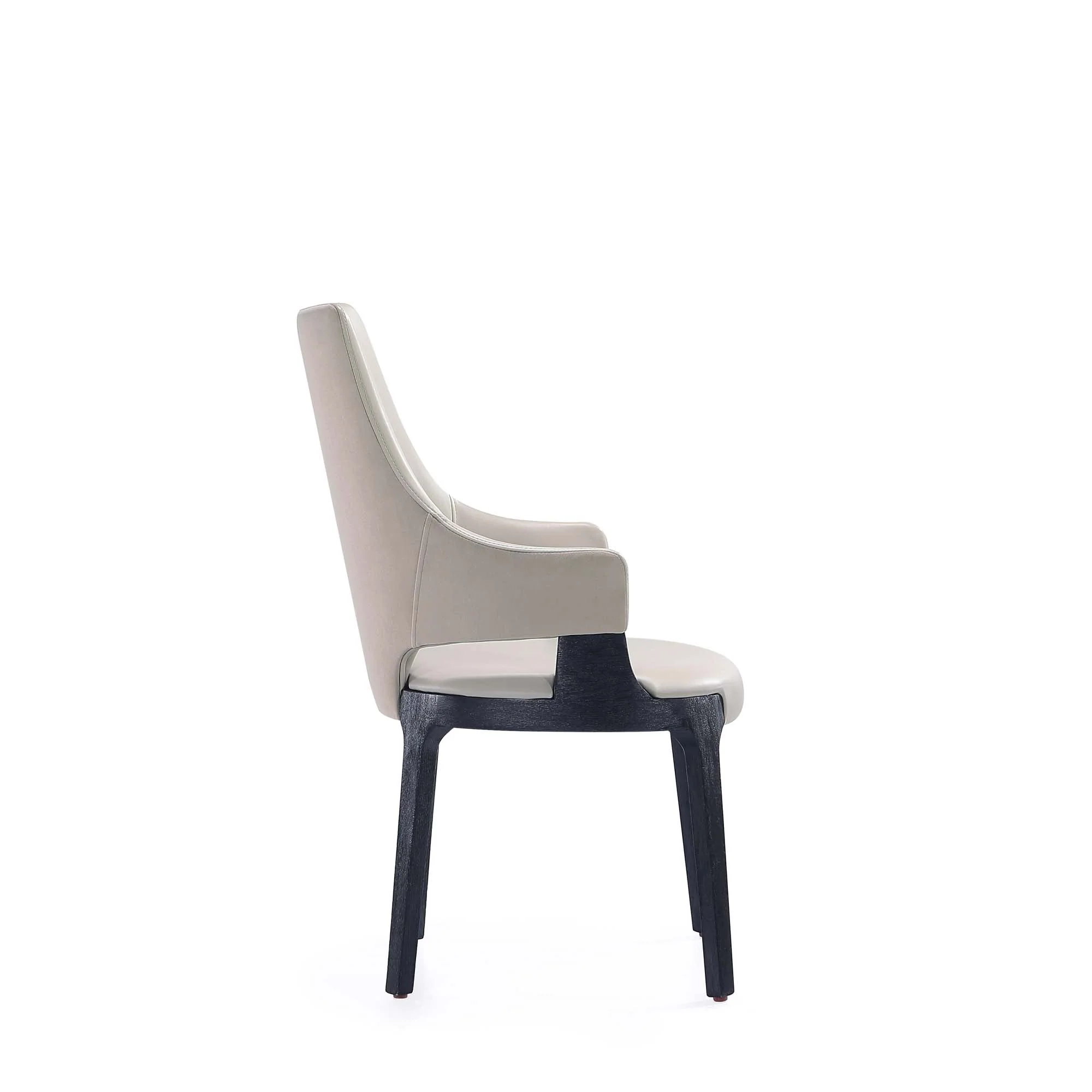 6-Piece Kara Dining Side and Arm Chairs in Light Grey - Image 8