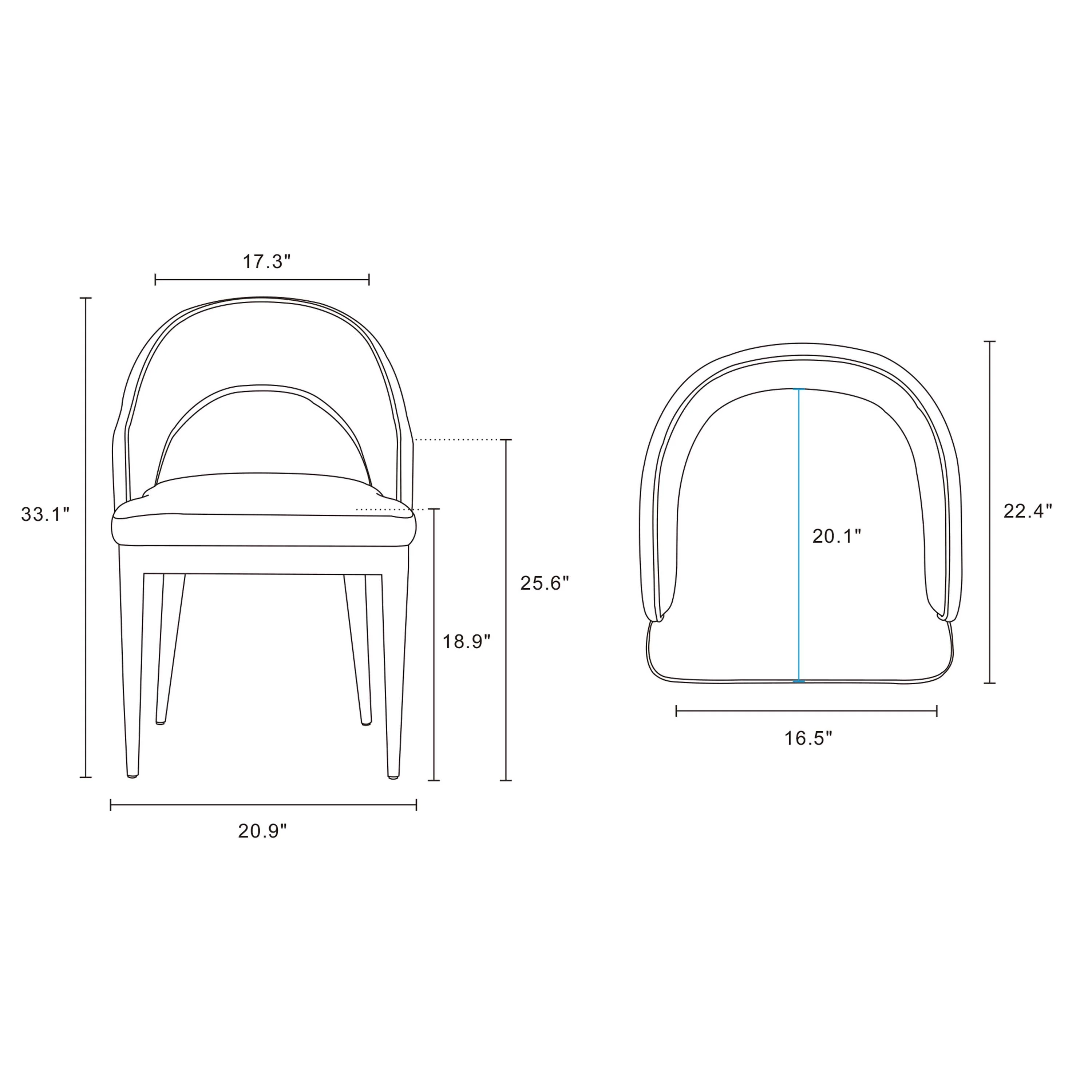 7-PieceRockaway 70.86 Dining Set with 6 Carrington Chairs in Black and Light Grey - Image 3