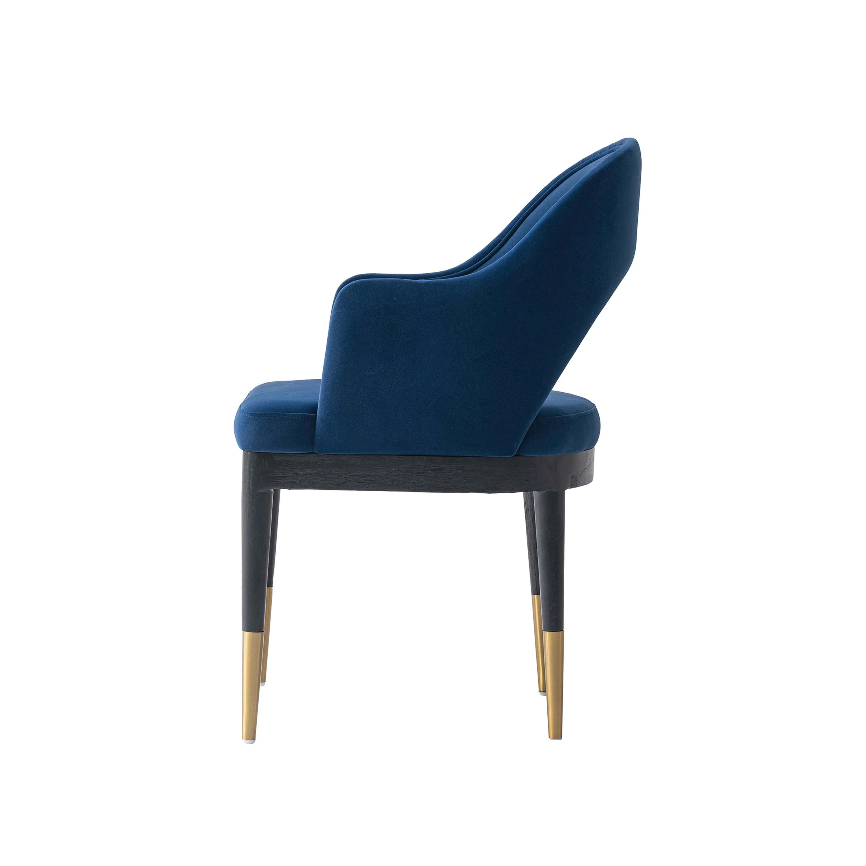 7-PieceRockaway 70.86 Dining Set with 6 Carrington Chairs in Black and Midnight Blue - Image 10