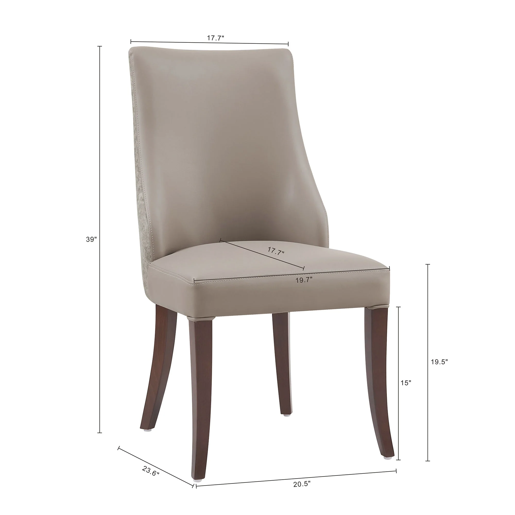 8-Piece Connie Dining Chair and Arm Chair in Taupe - Image 3