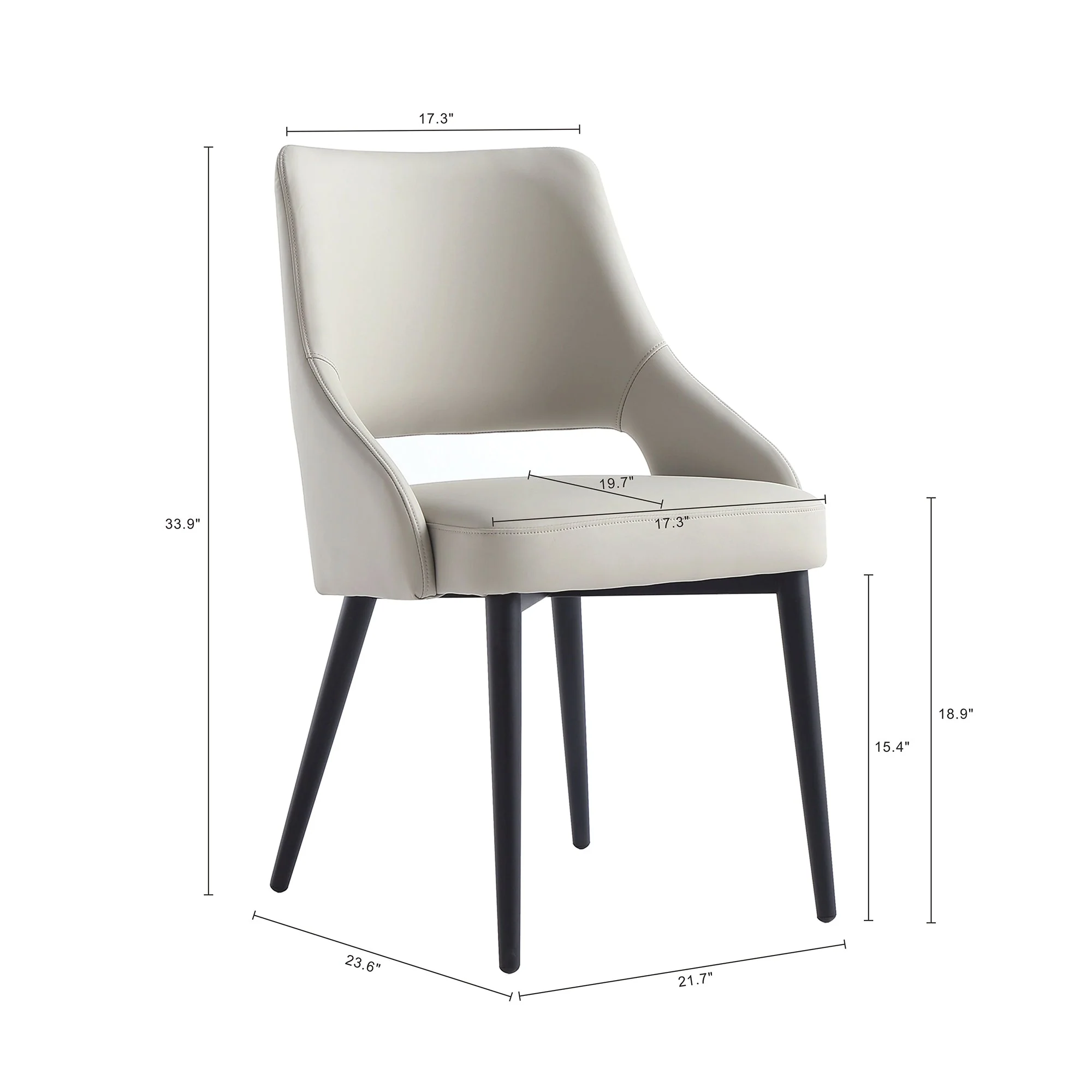 8-Piece Tremont Dining Chair in Stone - Image 3