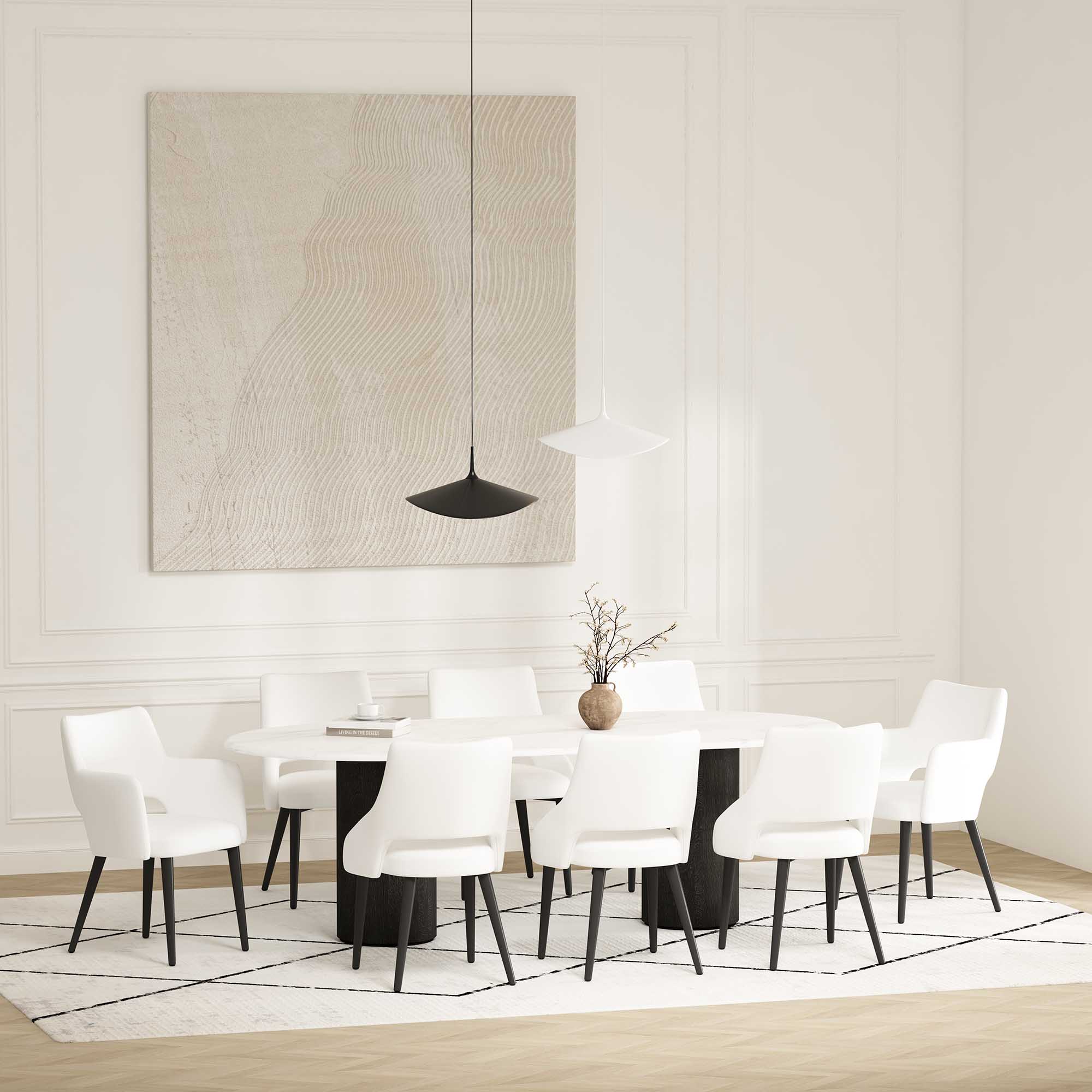 8-Piece Tremont Dining Chair in White - Image 2