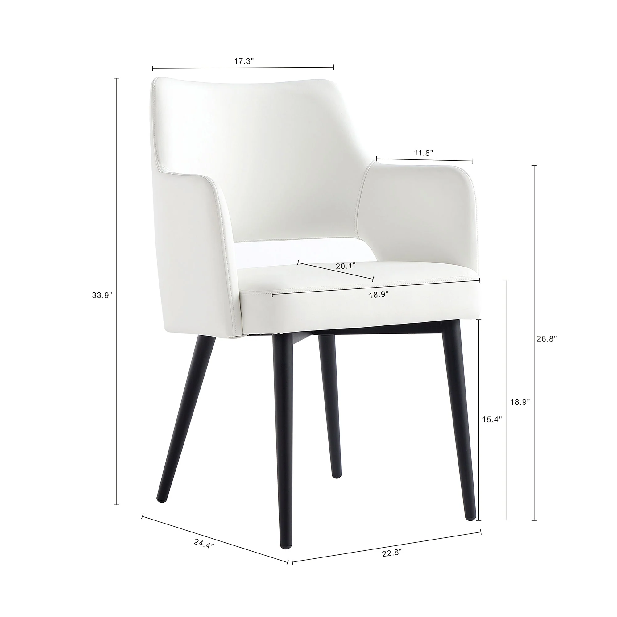 8-Piece Tremont Dining Chair in White - Image 5