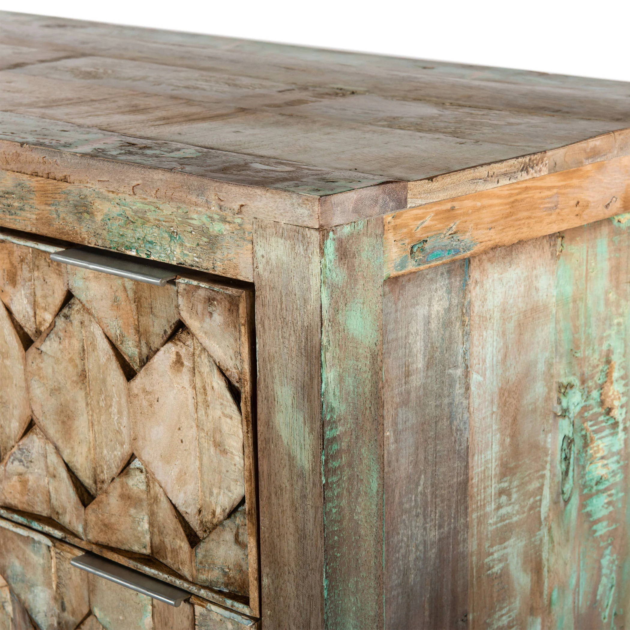 Ibiza 57" Dresser in Vintage Teal Reclaimed Wood - Image 3