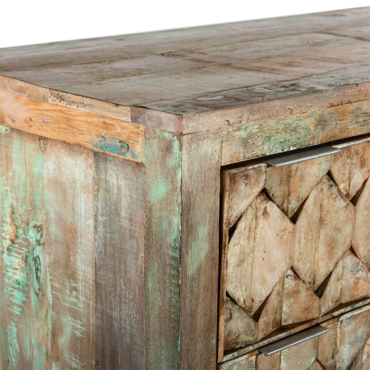 Ibiza 57" Dresser in Vintage Teal Reclaimed Wood - Image 4