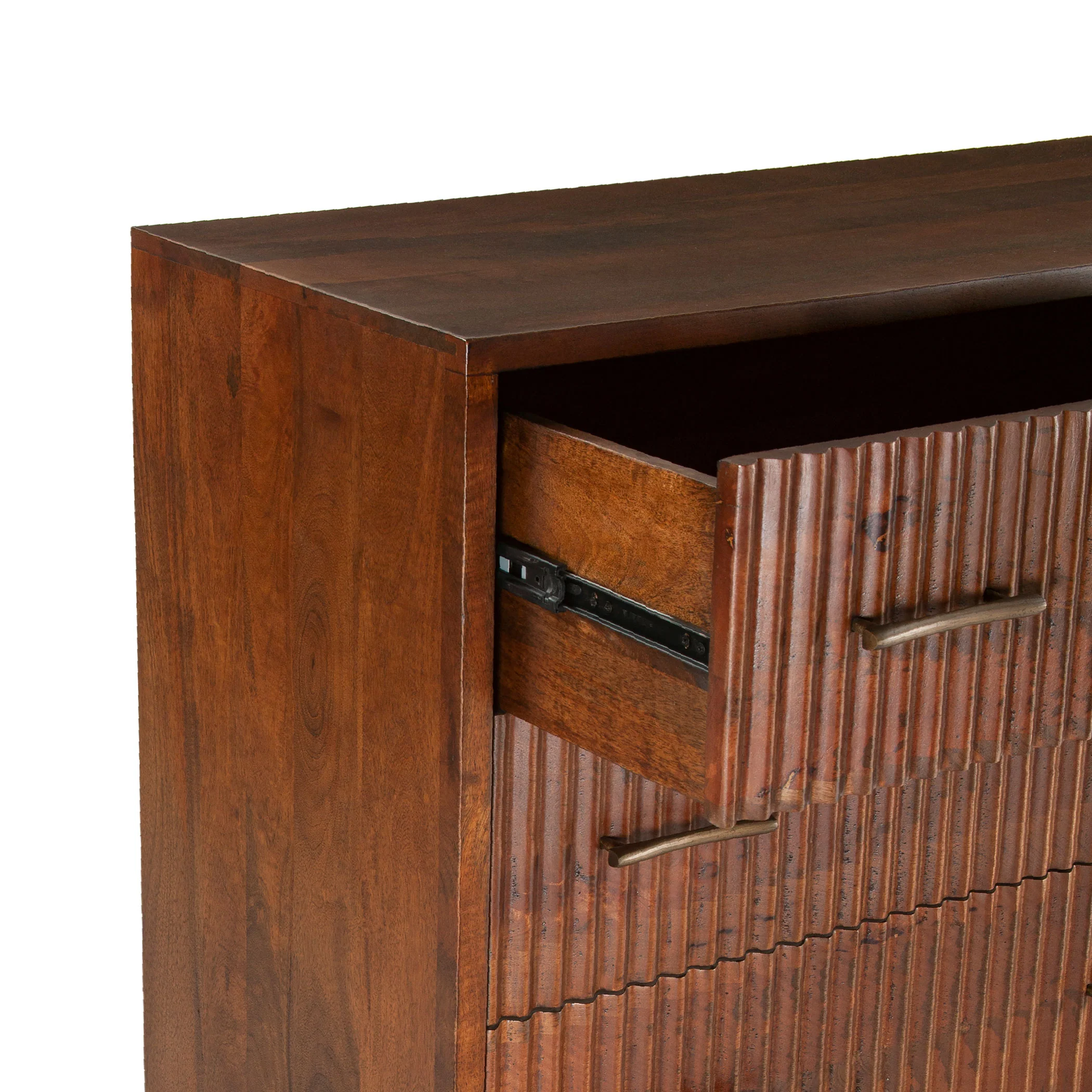 Cosmopolitan 69" Six Drawer Dresser in Honey Brown - Image 4