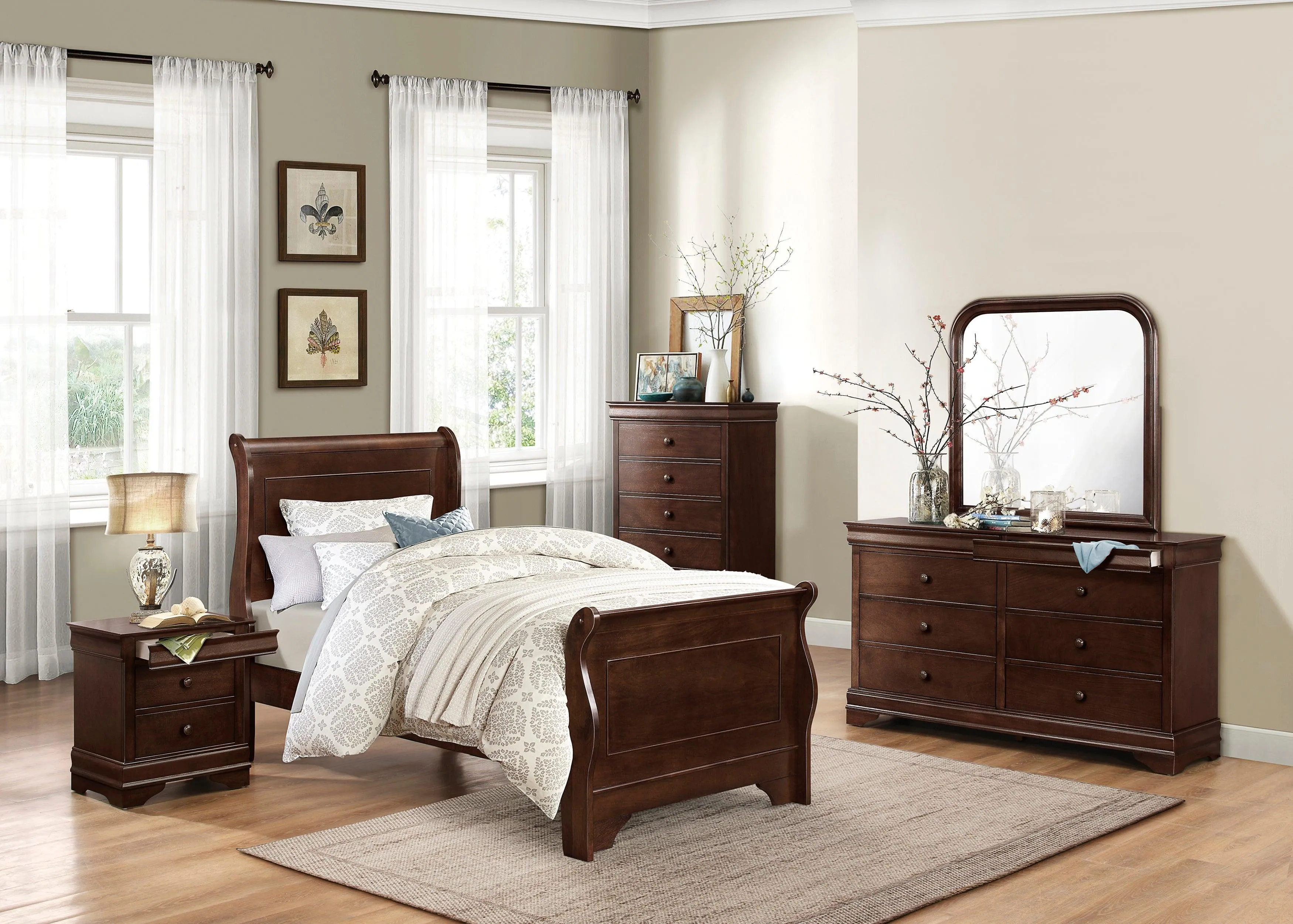 Abbeville Cherry Mirror (Mirror Only) - Image 7