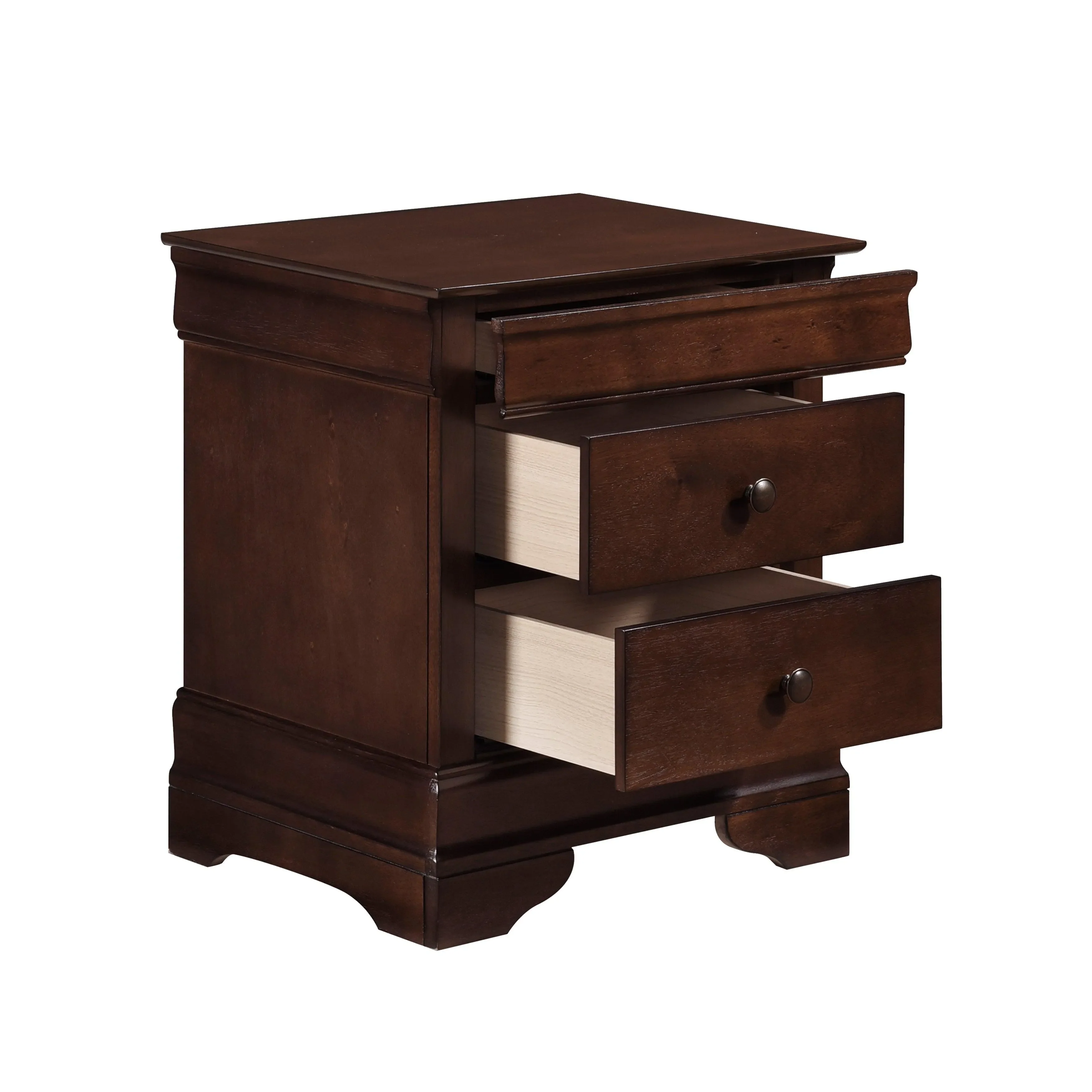 Abbeville Cherry Nightstand, Hidden Drawer - Image 5