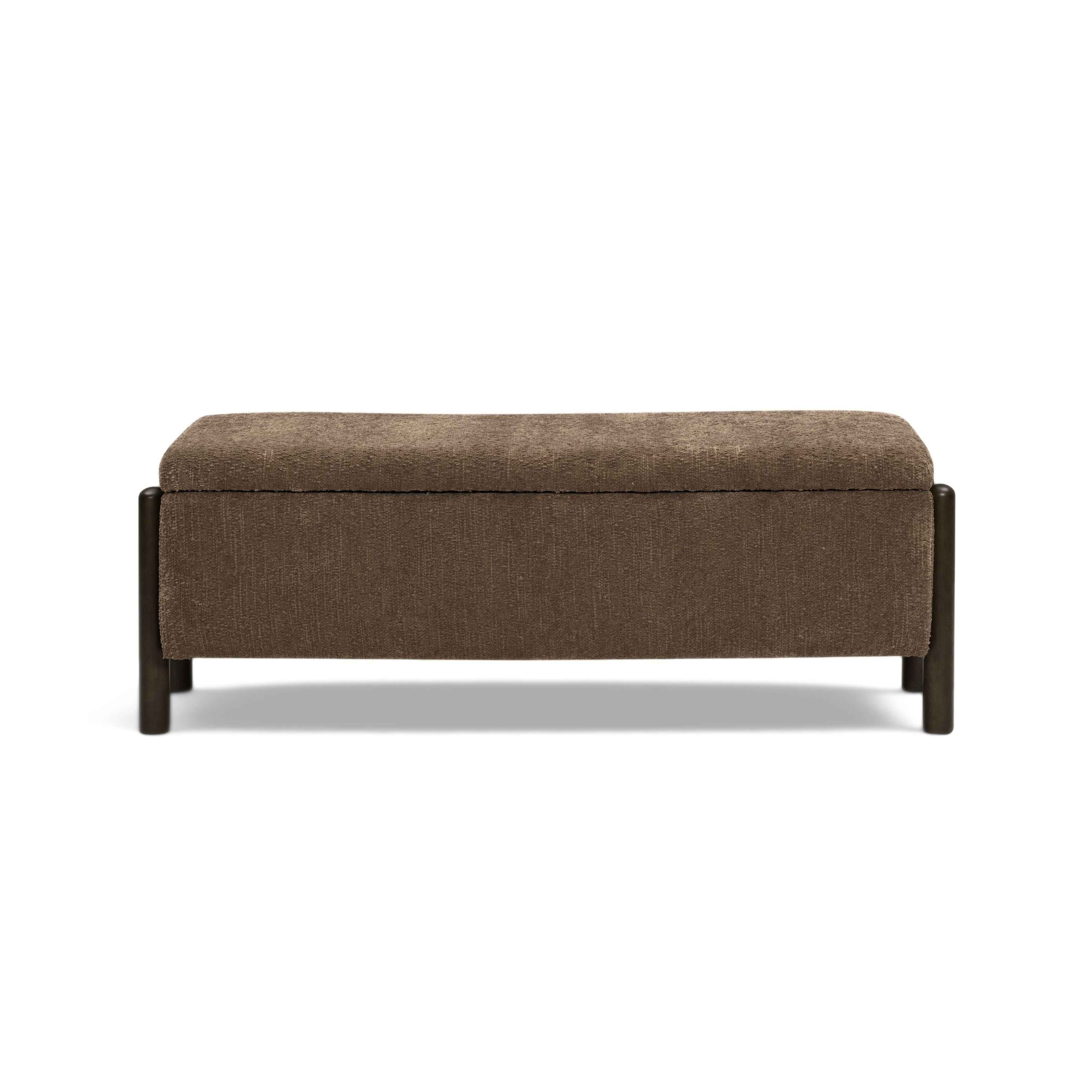 Abby 52" Nubby Fabric Storage Bench