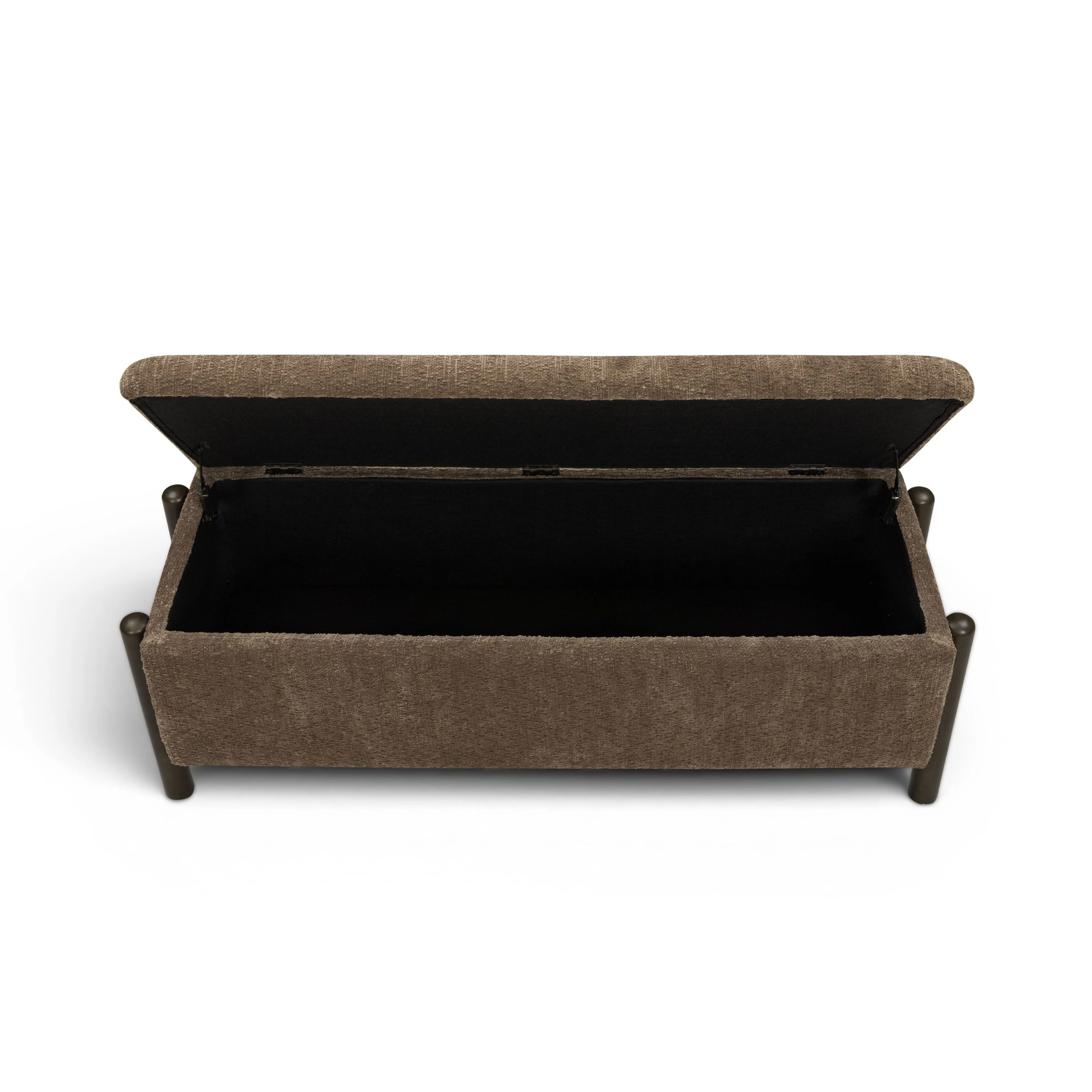 Abby 52" Nubby Fabric Storage Bench - Image 6