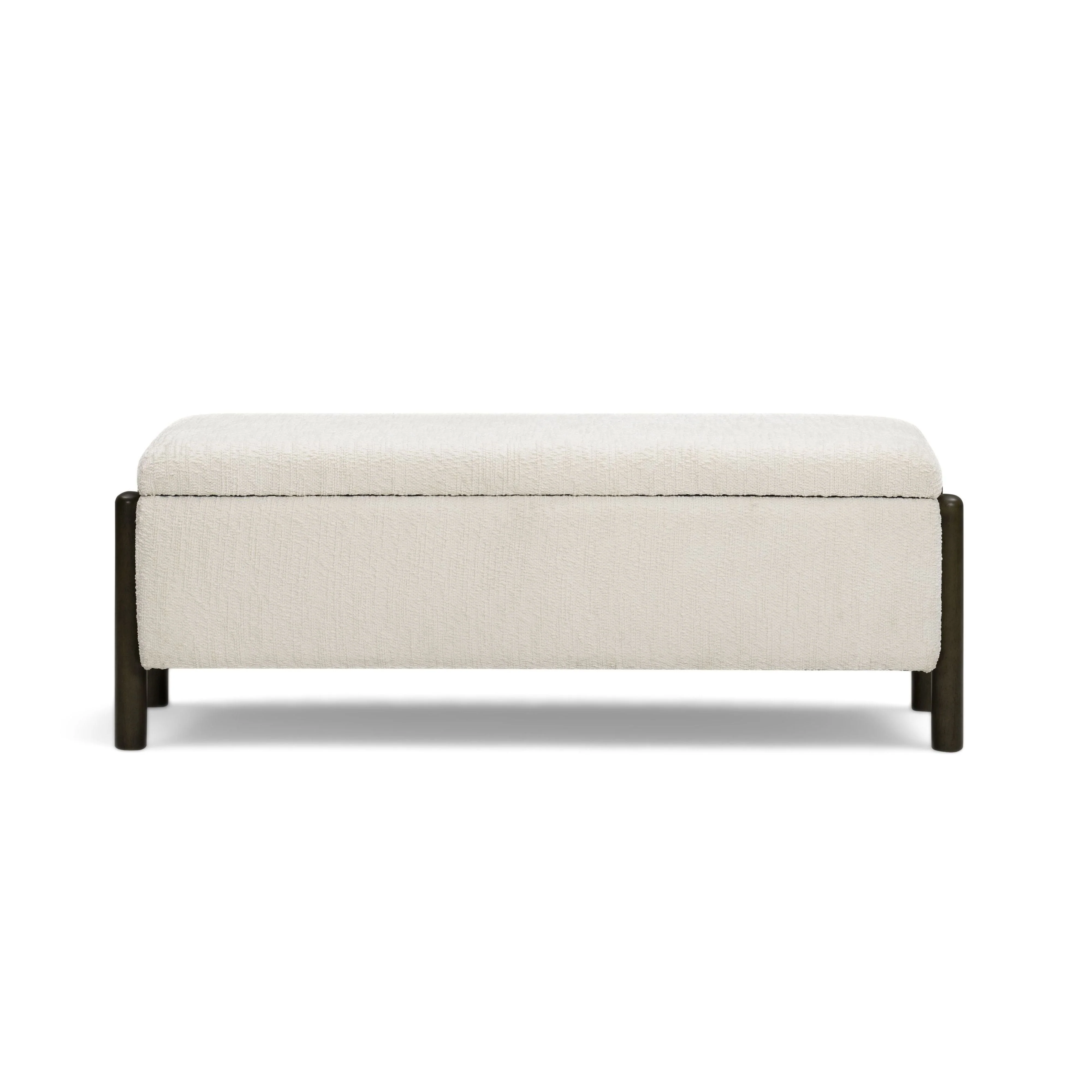 Abby 52" Nubby Fabric Storage Bench - Image 8