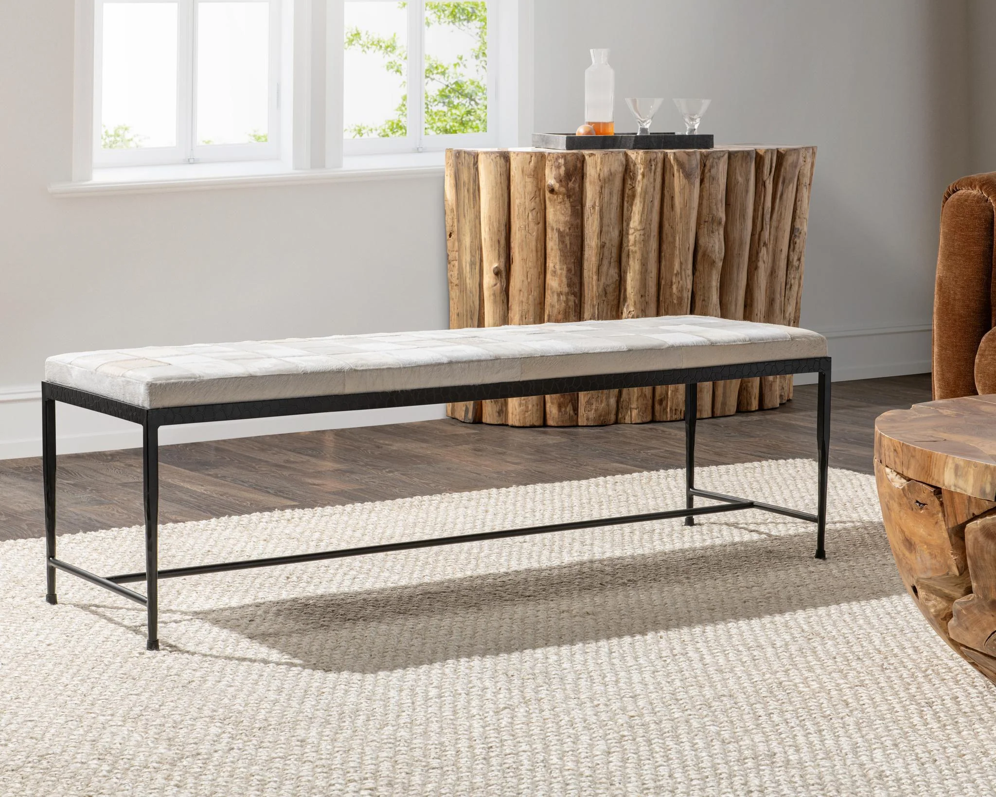 Achen Accent Bench - Dusty Cream - Image 7