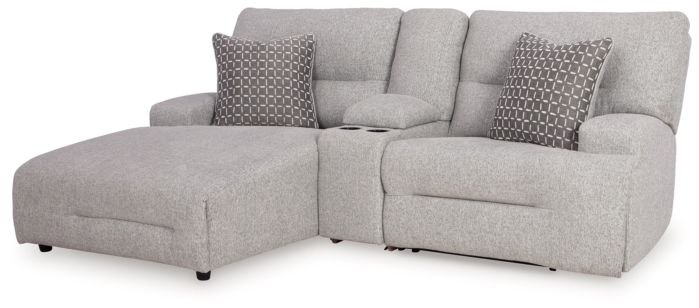 Acklen Place Pewter 3-Piece Left Arm Facing Chaise Power Reclining Sectional - Image 3