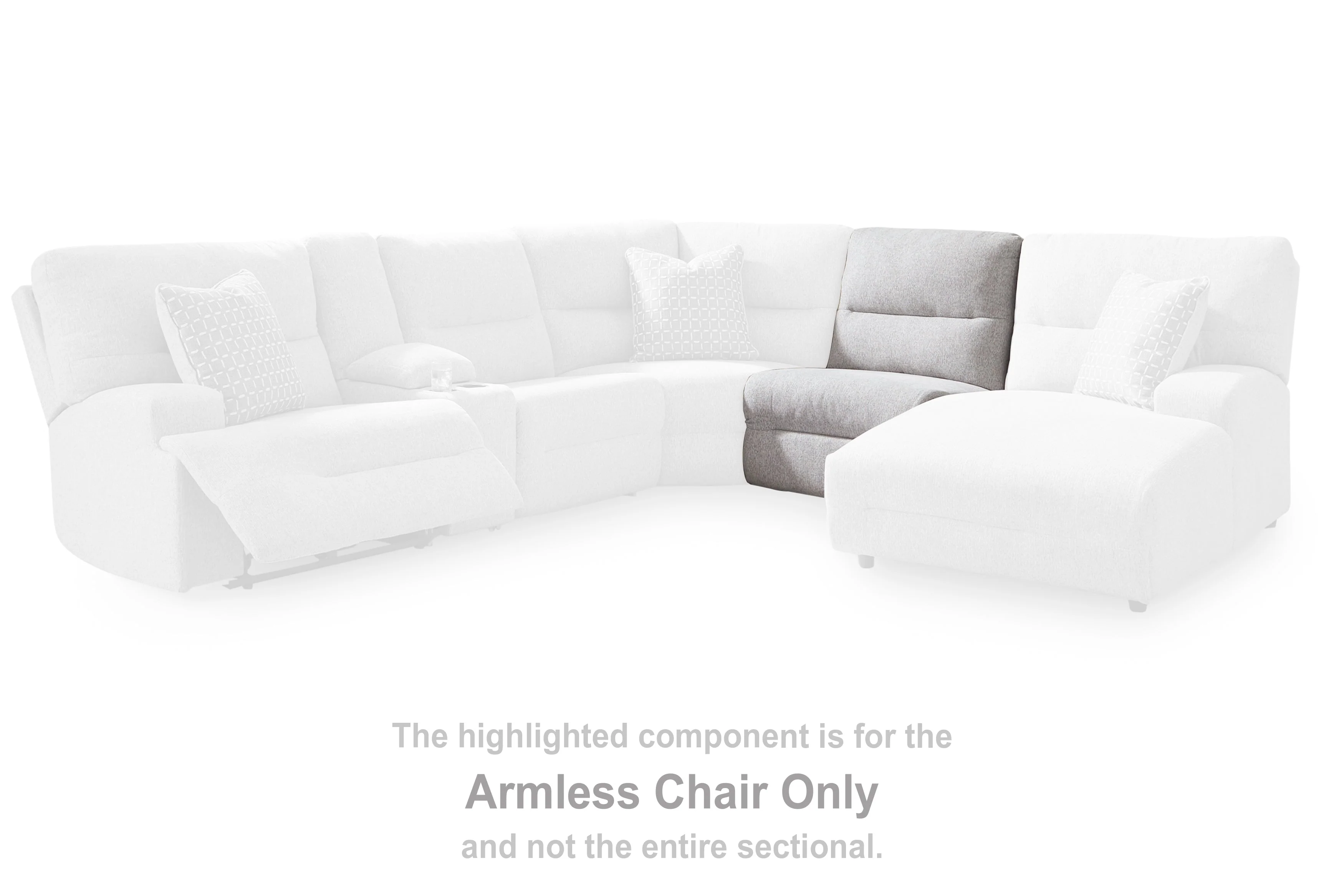 Acklen Place Pewter 5-Piece Dual Power Reclining Modular Sectional - Image 10