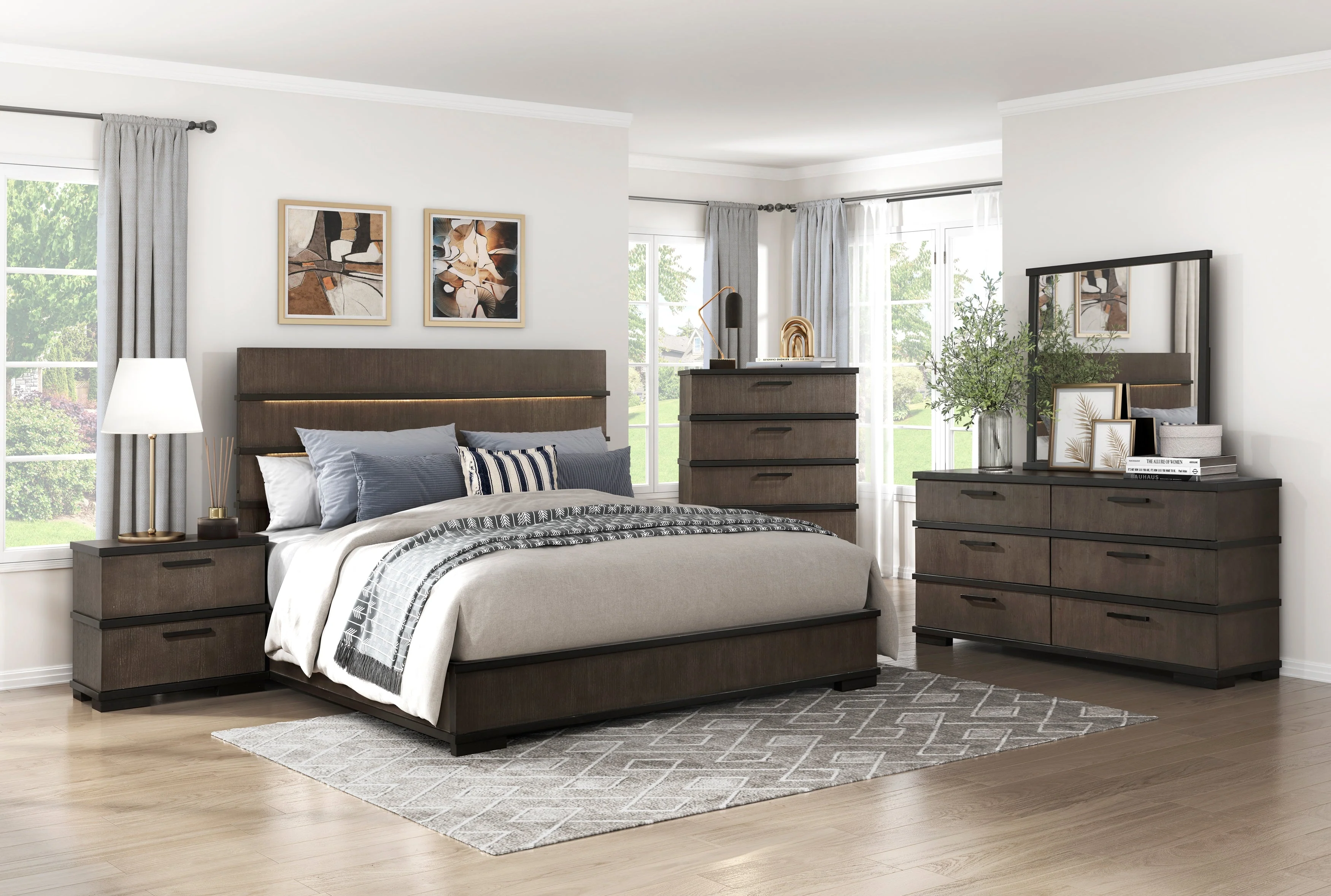 Acworth Brownish Gray Nightstand - Image 4