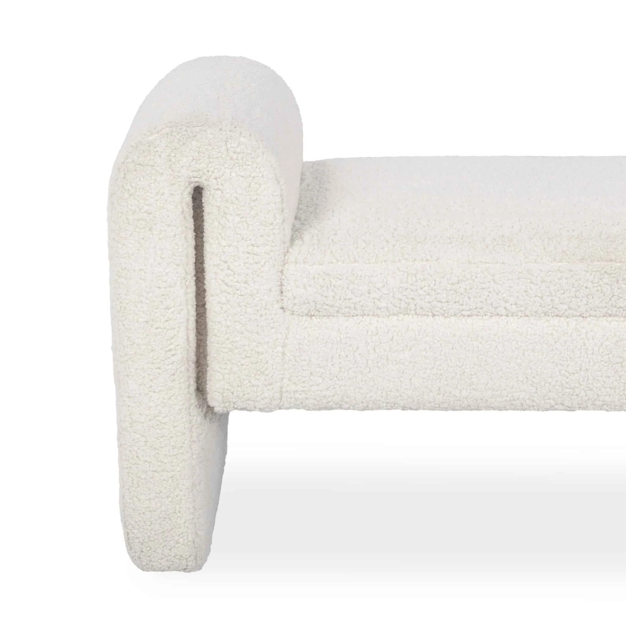 Ada Accent Bench - Ivory Fleece - Image 3