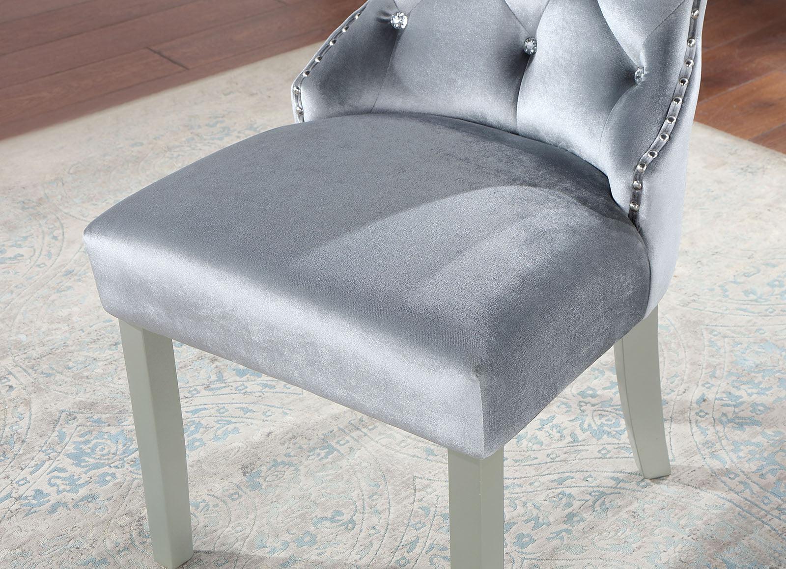 Adalia Silver/Dark Gray Chair (2/Ctn) - Image 3