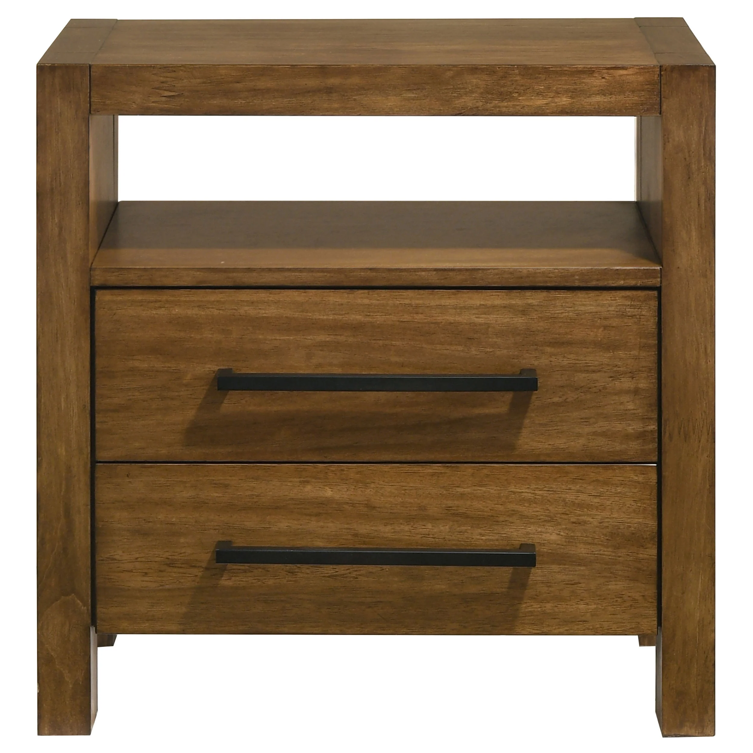 Adderley Warm Brown 2-drawer Nightstand Bedside Table - Image 2