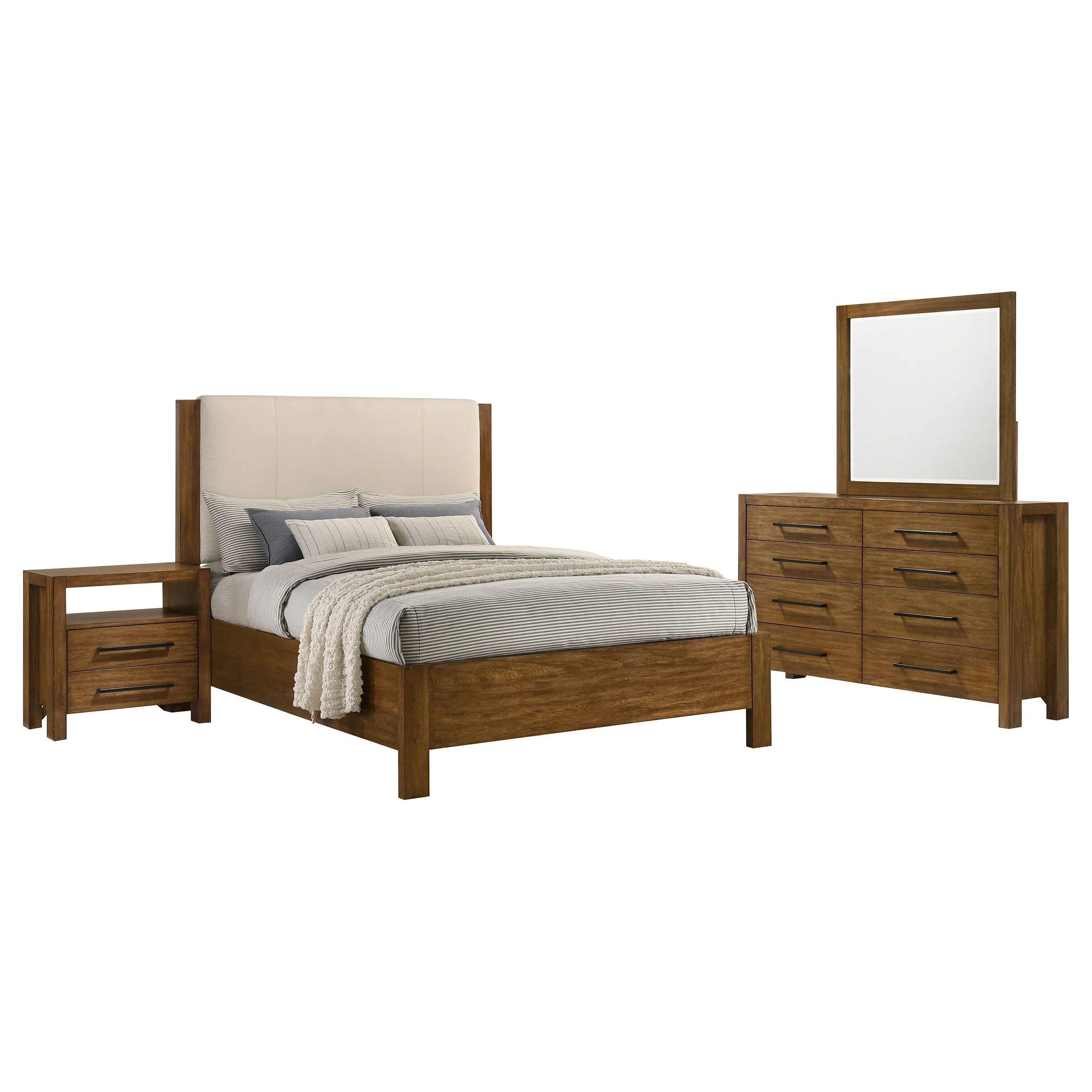 Adderley Warm Brown 4-piece Queen Bedroom Set