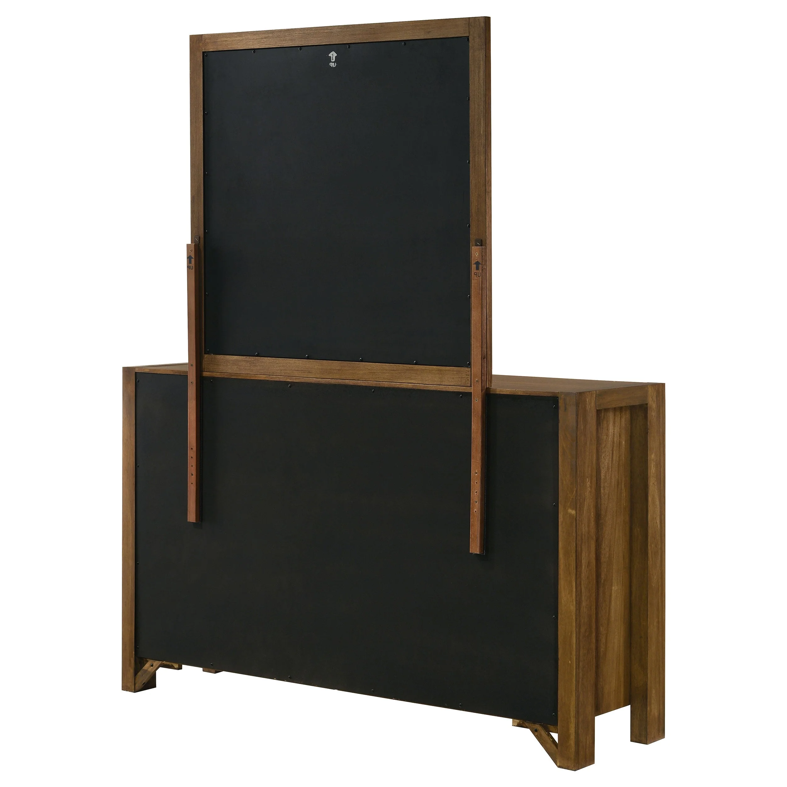 Adderley Warm Brown 8-drawer Bedroom Dresser and Mirror - Image 7