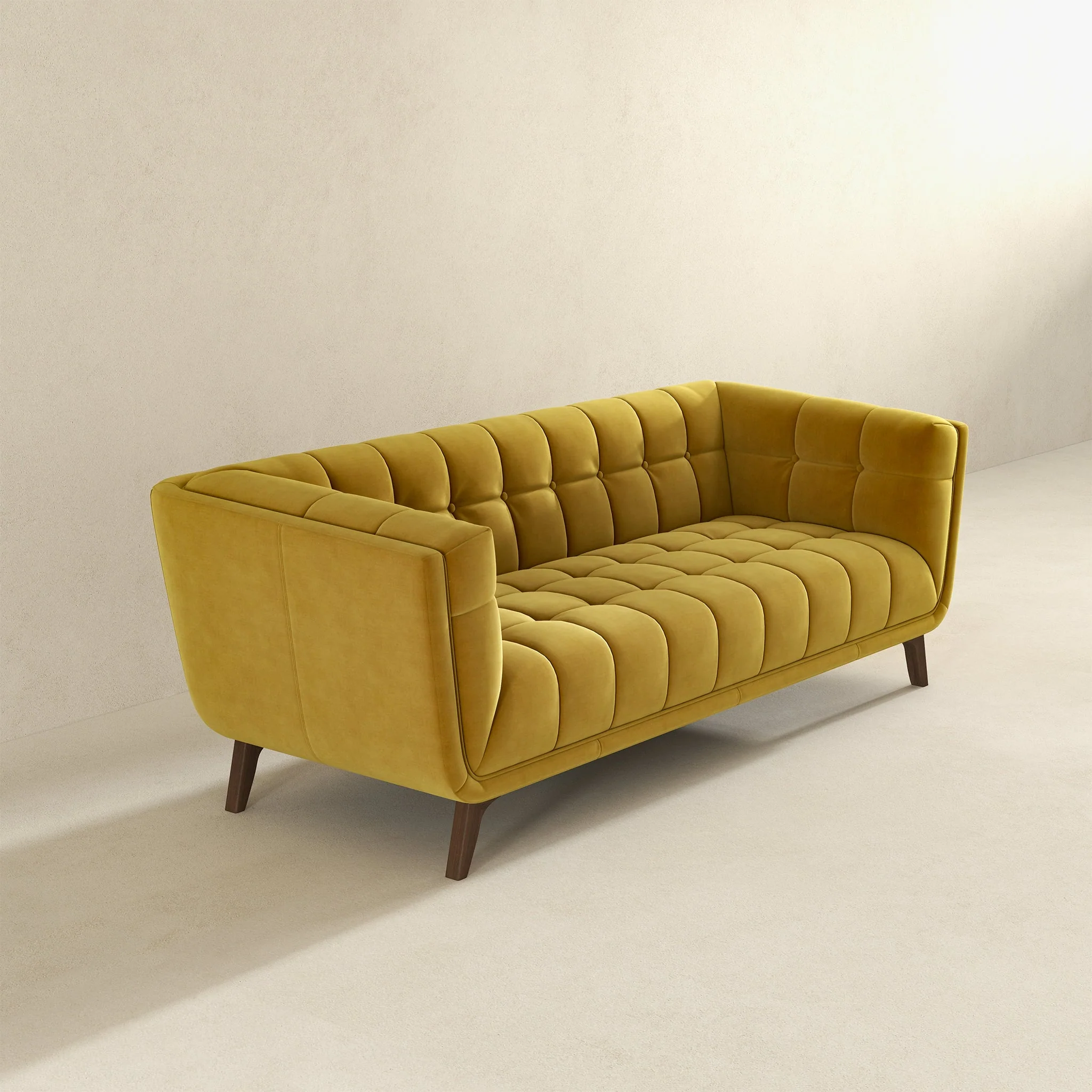 Addison Large Gold Velvet Sofa - Image 5