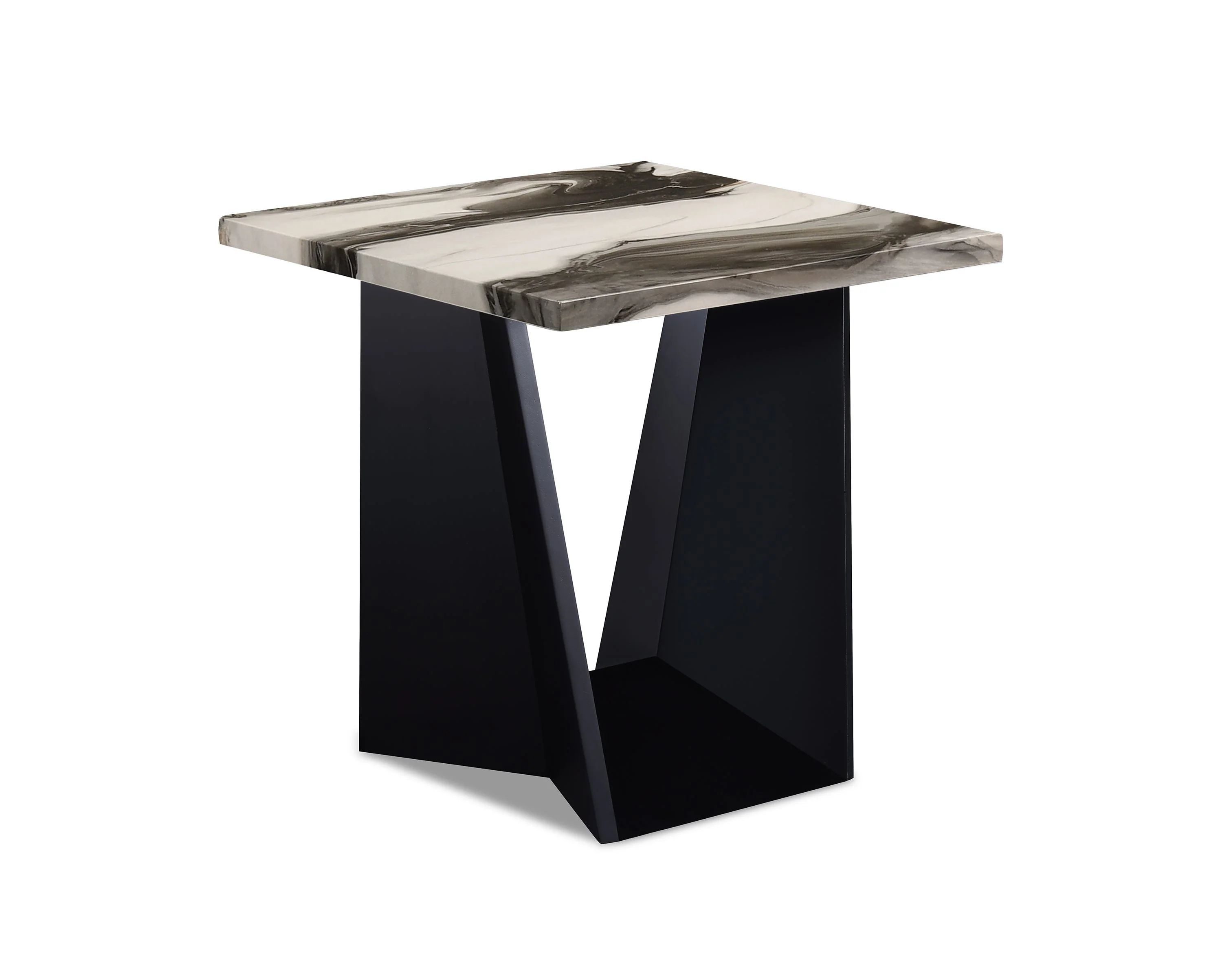 Adea Brown 3-Piece Faux Marble Top Cocktail Table Set - Image 3