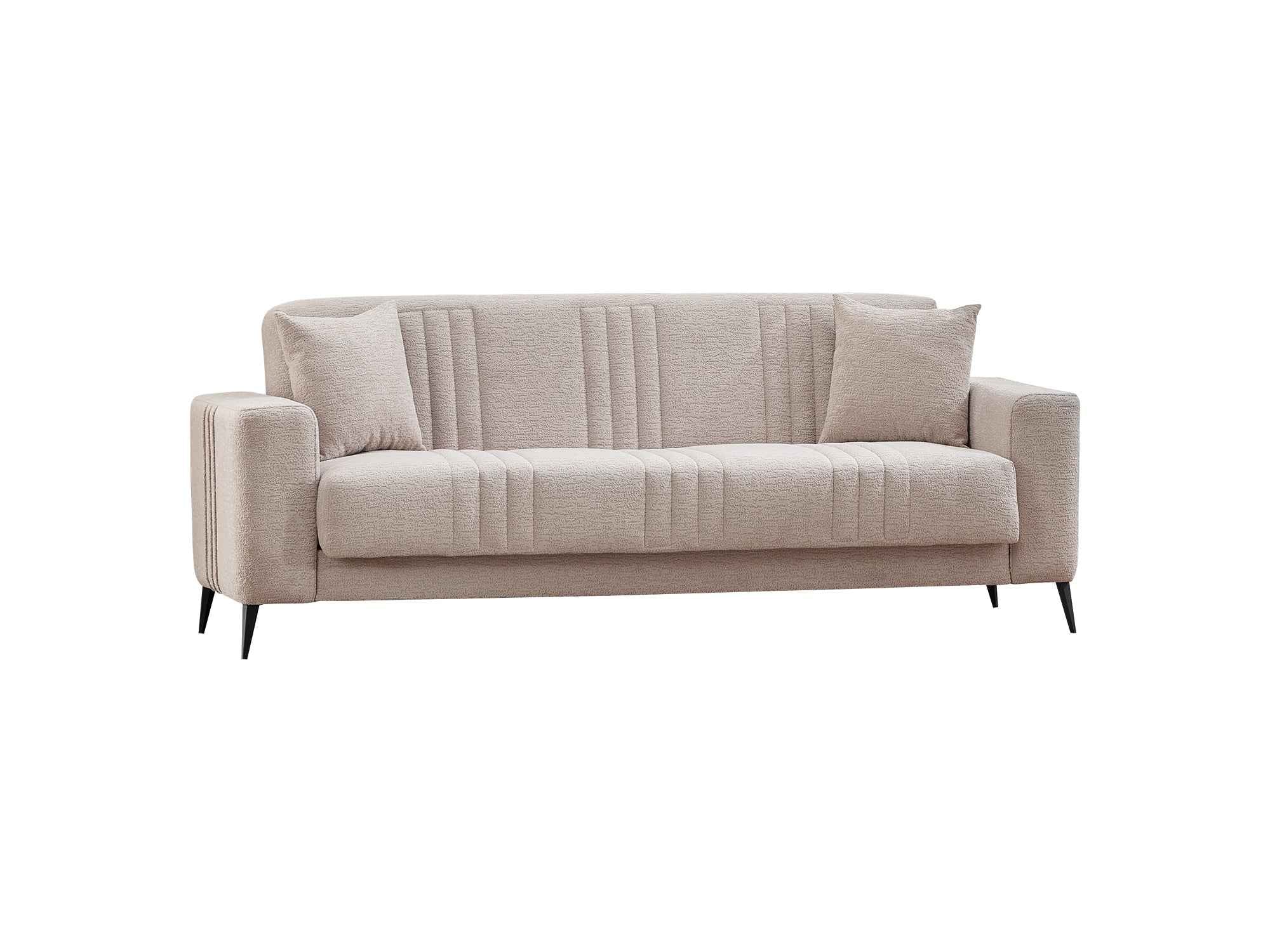 Adela Cream 3-pieces (Sofa & Loveseat & Chair) Living Room Set - Image 4