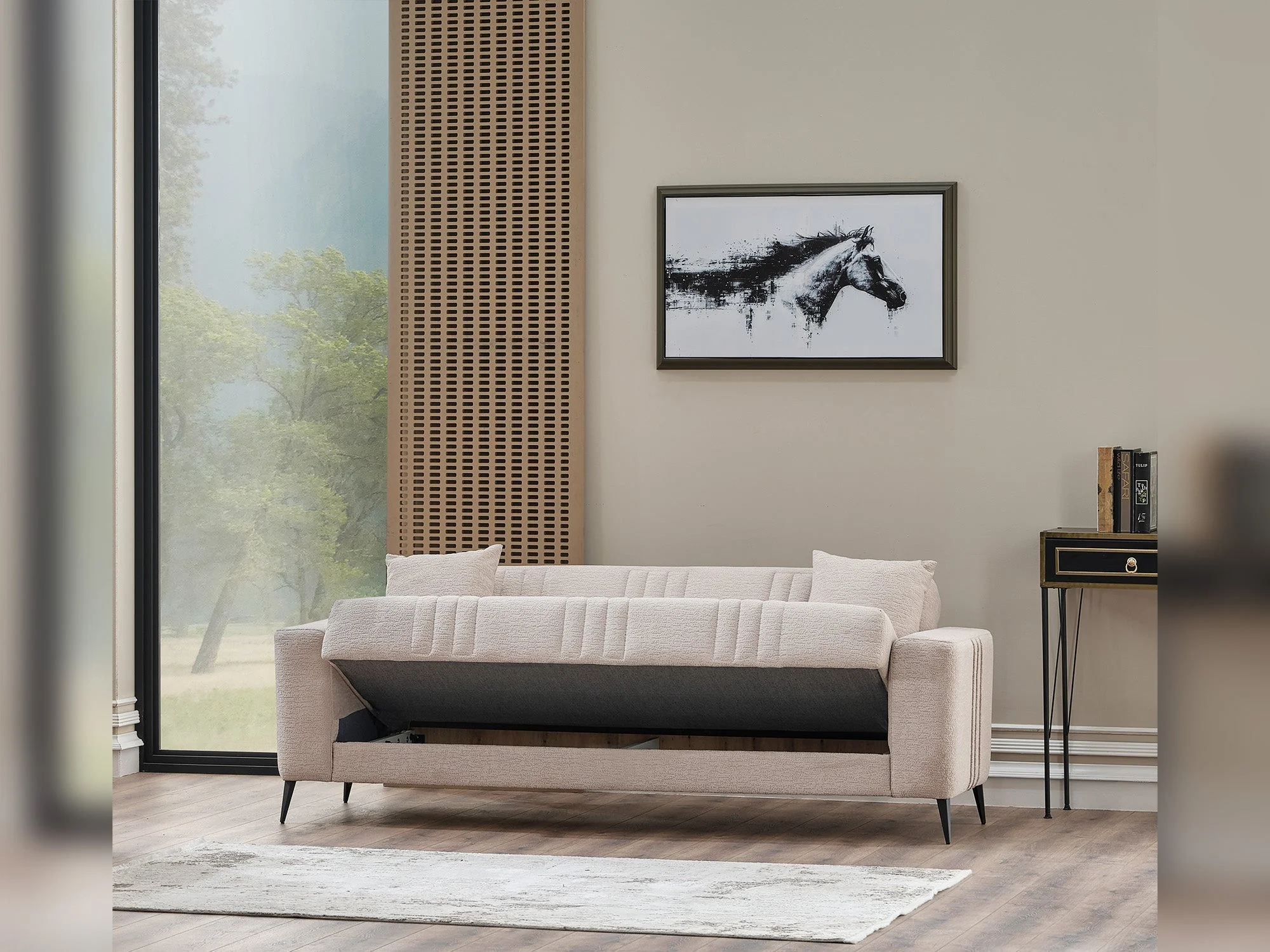 Adela Cream 3-pieces (Sofa & Loveseat & Chair) Living Room Set - Image 8
