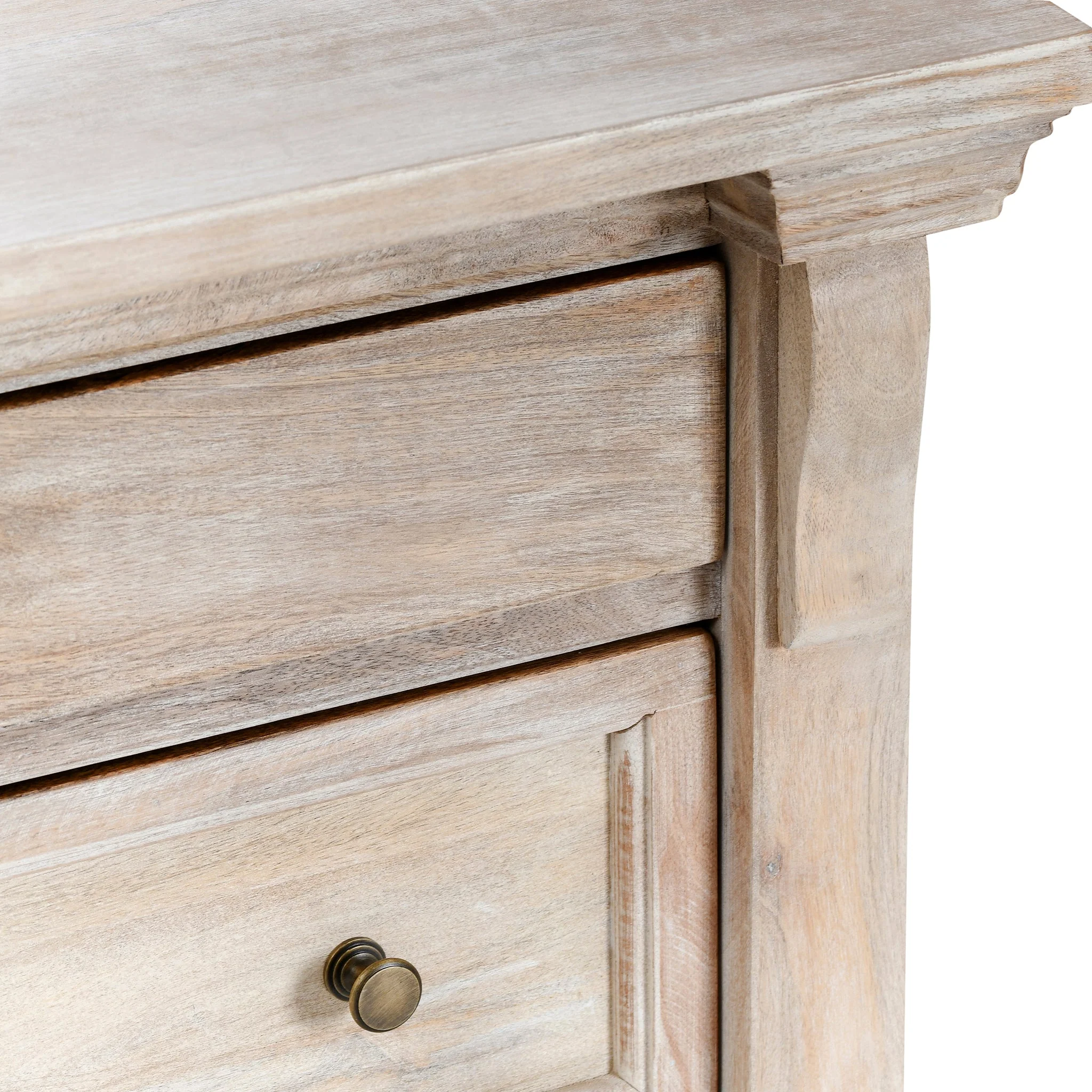 Adelaide 3 Drawer Nightstand - Cream Wash - Image 8