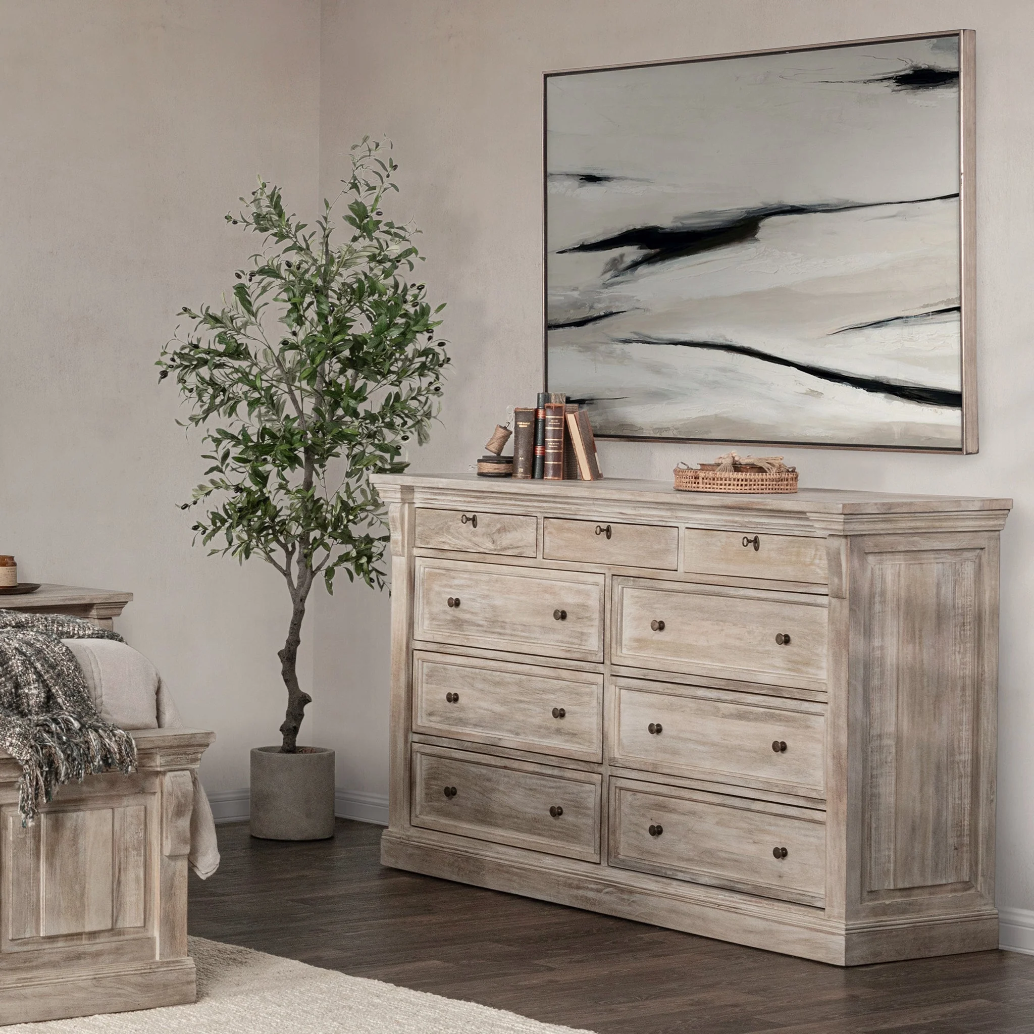 Adelaide 9 Drawer Dresser - Natural Cream Wash - Image 7