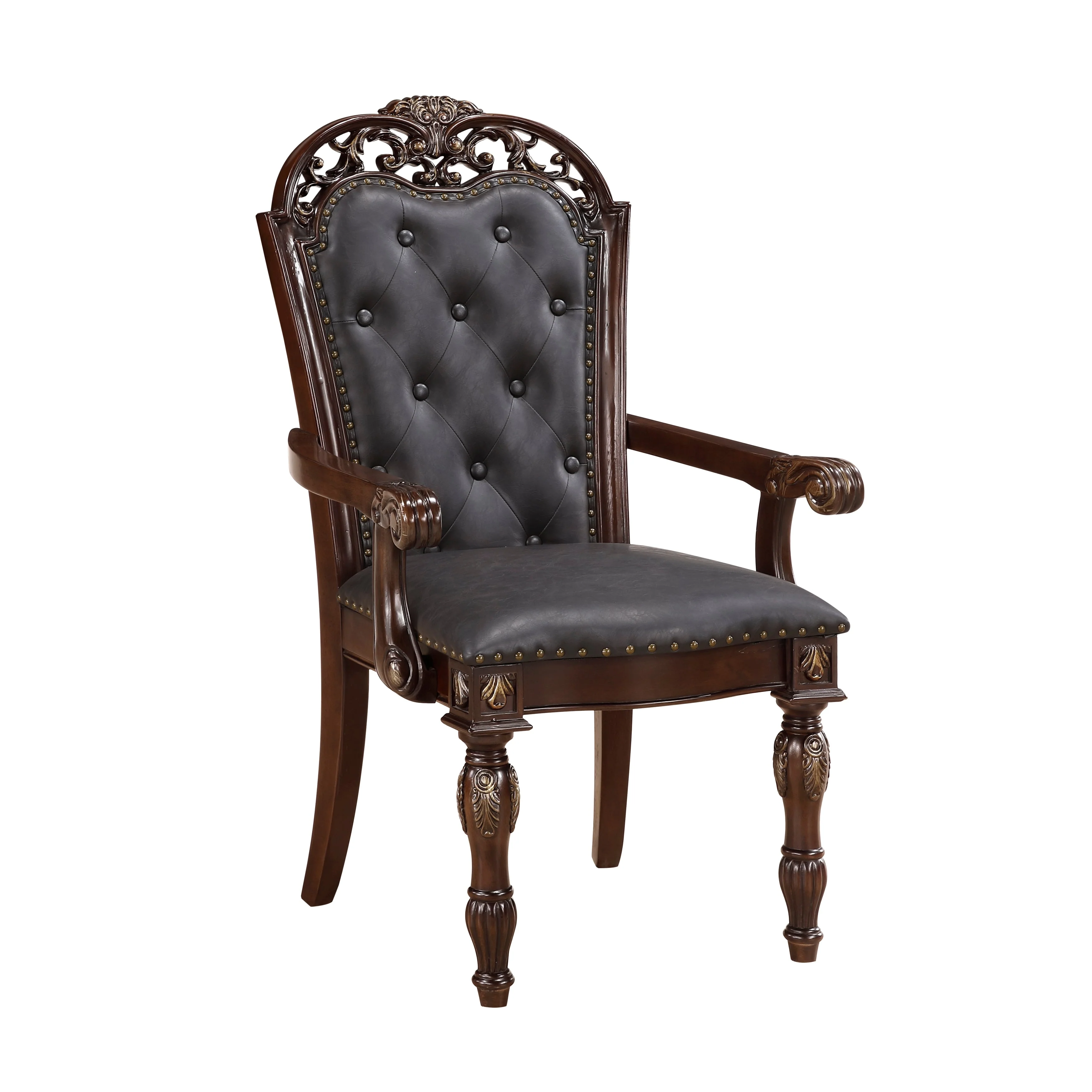 Adelina Cherry Double Pedestal Extendable Dining Room Set - Image 16