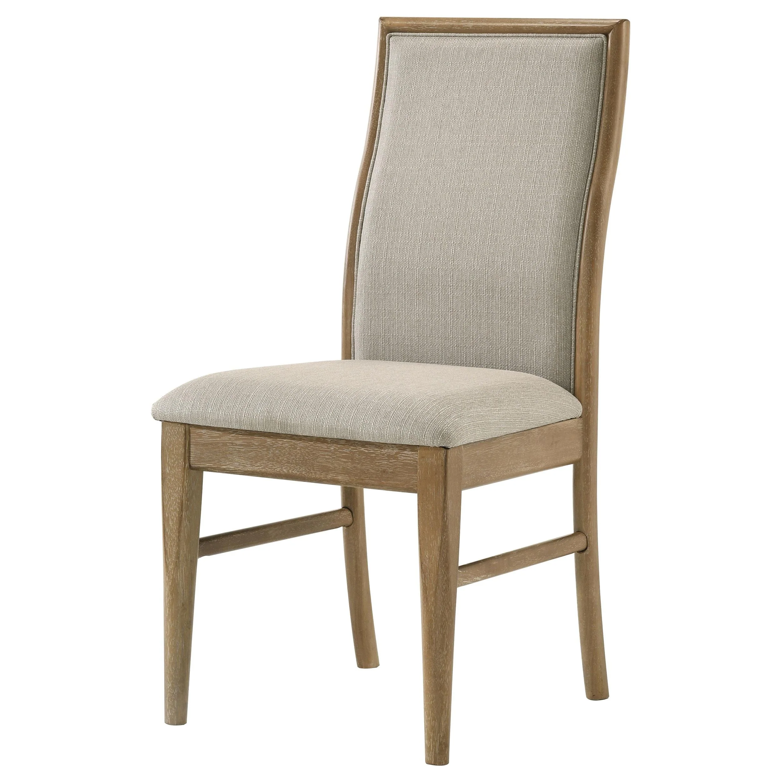 Adina Barley and Distressed Light Brown Upholstered Dining Side Chair, Set of 2 - Image 5