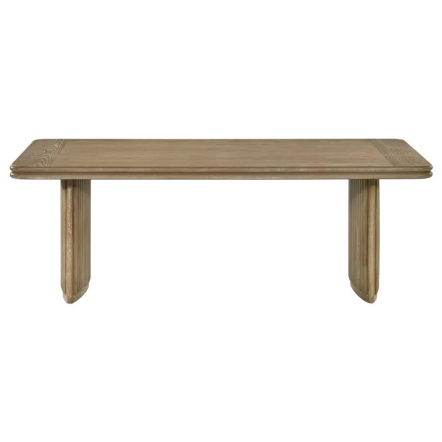 Adina Distressed Light Brown 2-Piece Wood Coffee Table Set - Image 6