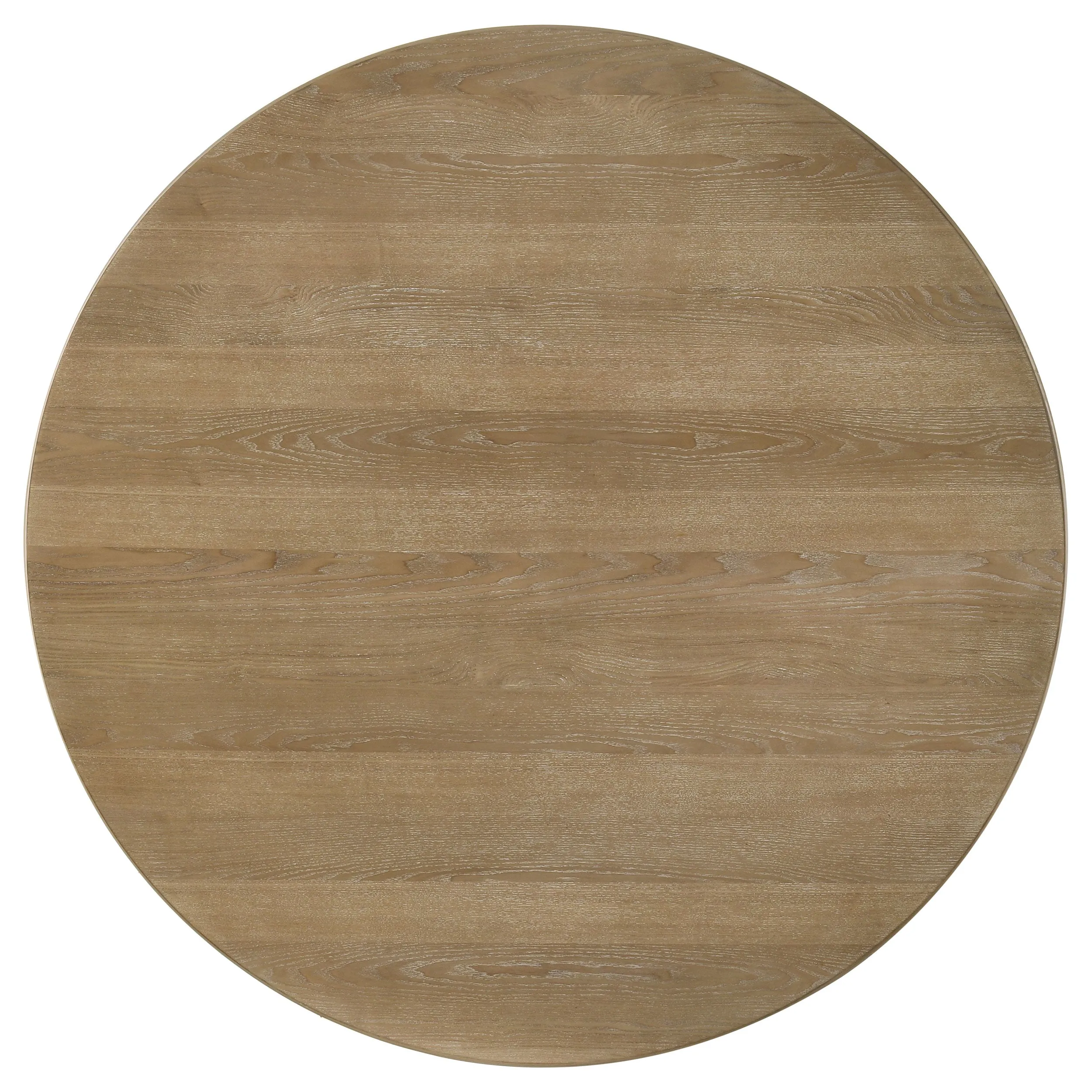 Adina Distressed Light Brown 53-inch Round Wood Dining Table - Image 5
