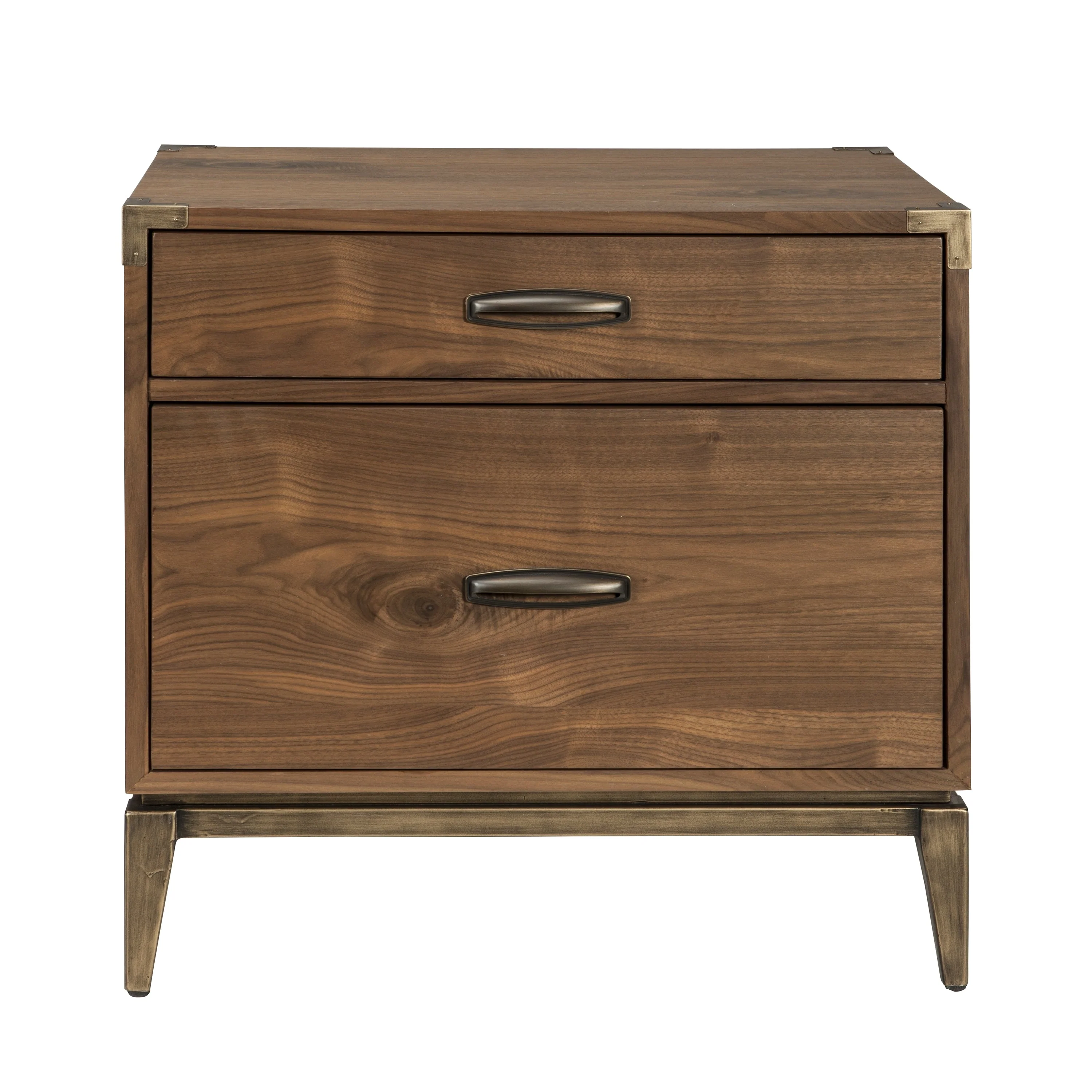 Adler Two Drawer Nightstand in Natural Walnut - Image 4