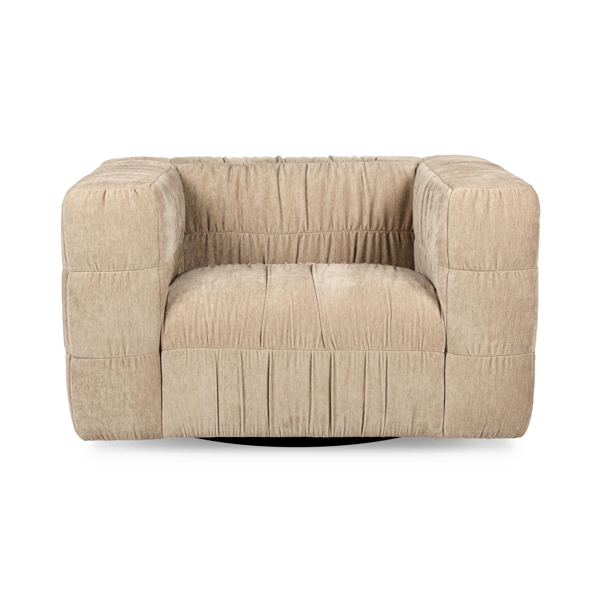 Afeela Swivel Chair - French Vanilla - Image 2