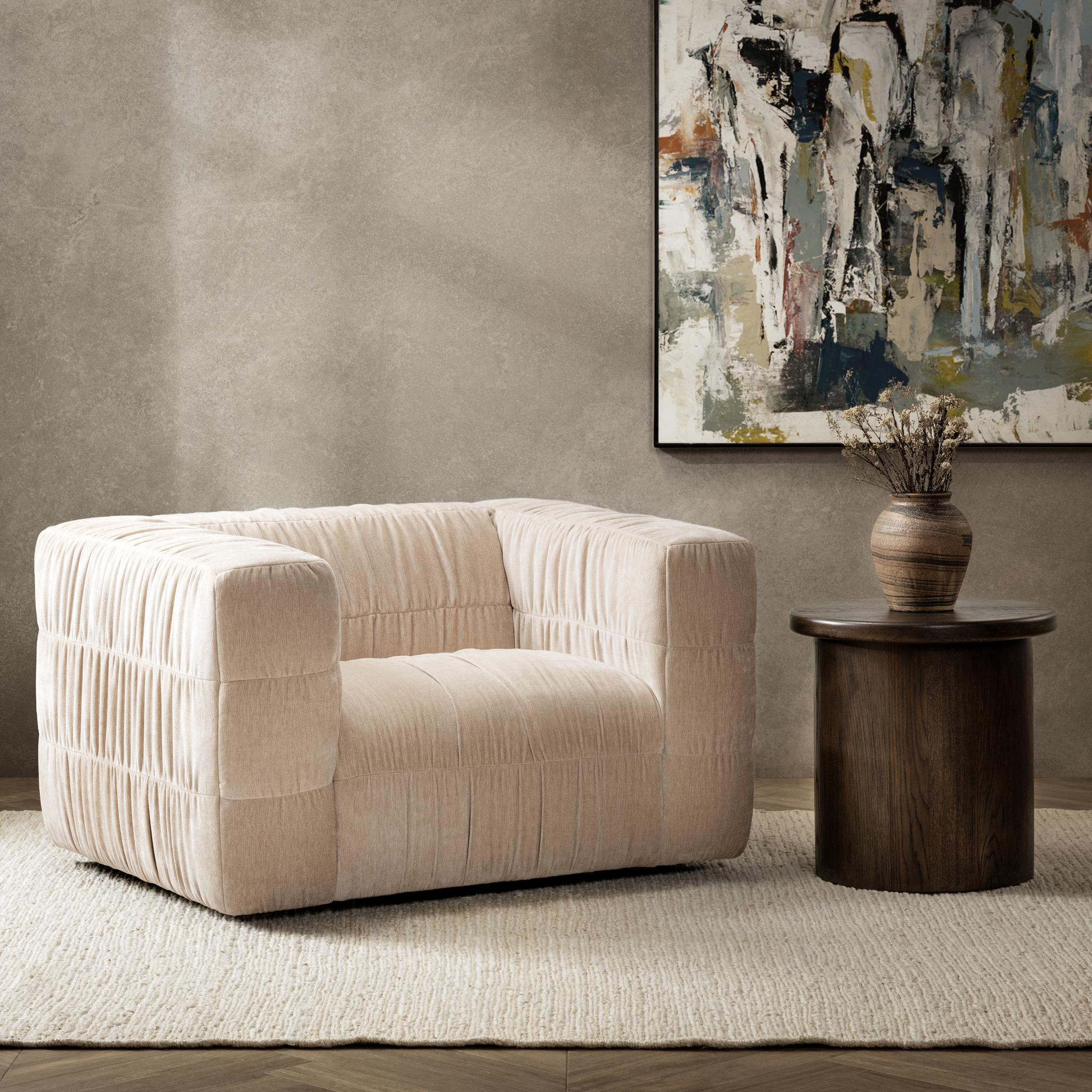 Afeela Swivel Chair - French Vanilla - Image 5