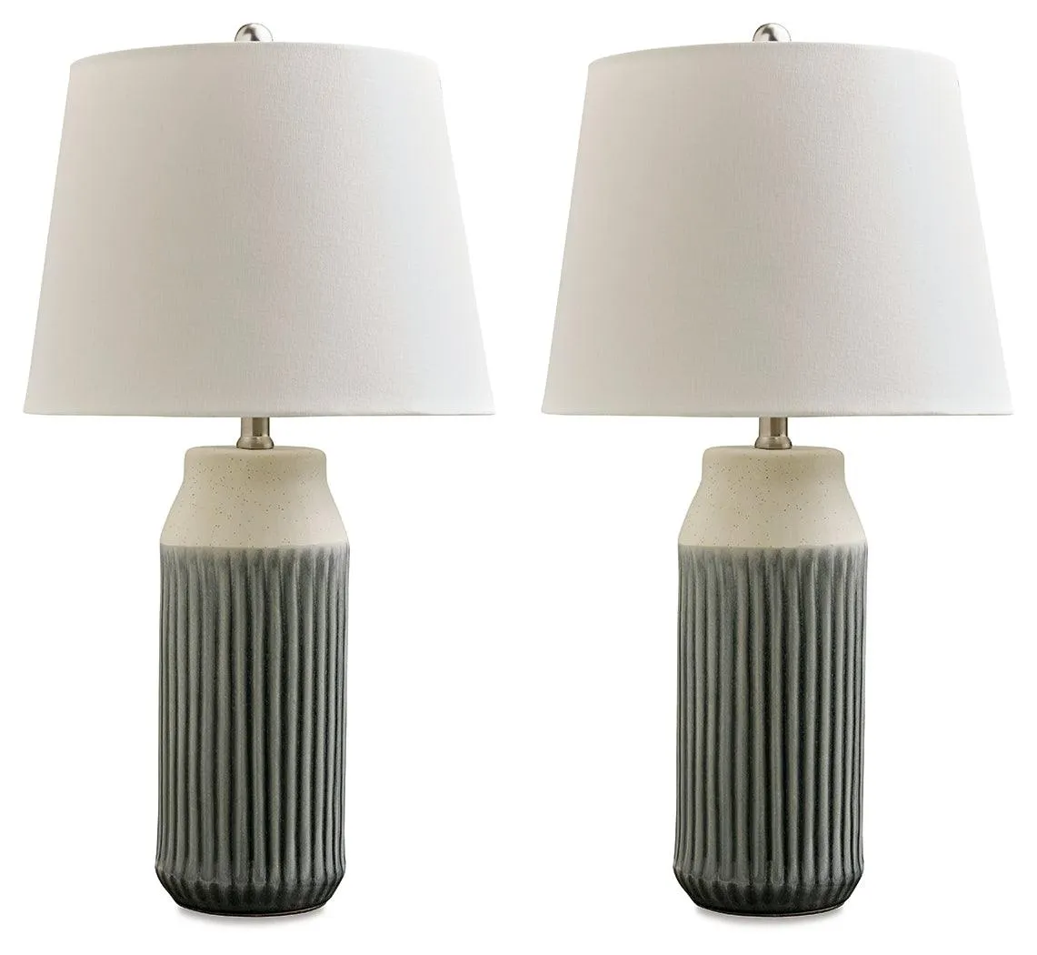 Afener Blue/Beige Table Lamp - Image 3