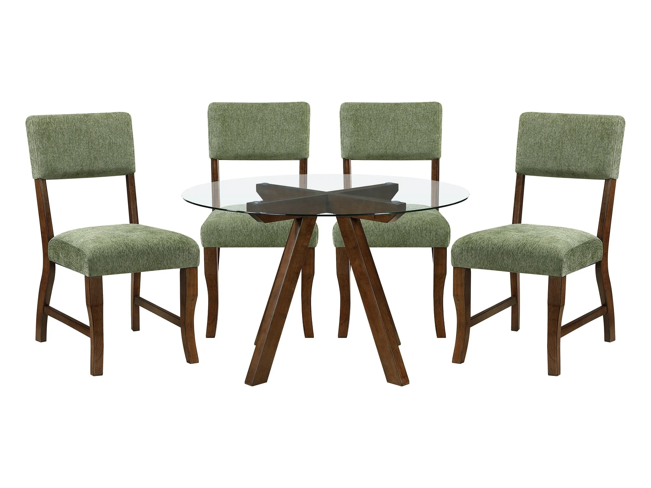 Aiden Olive/Brown 5-Piece Dining Room Set