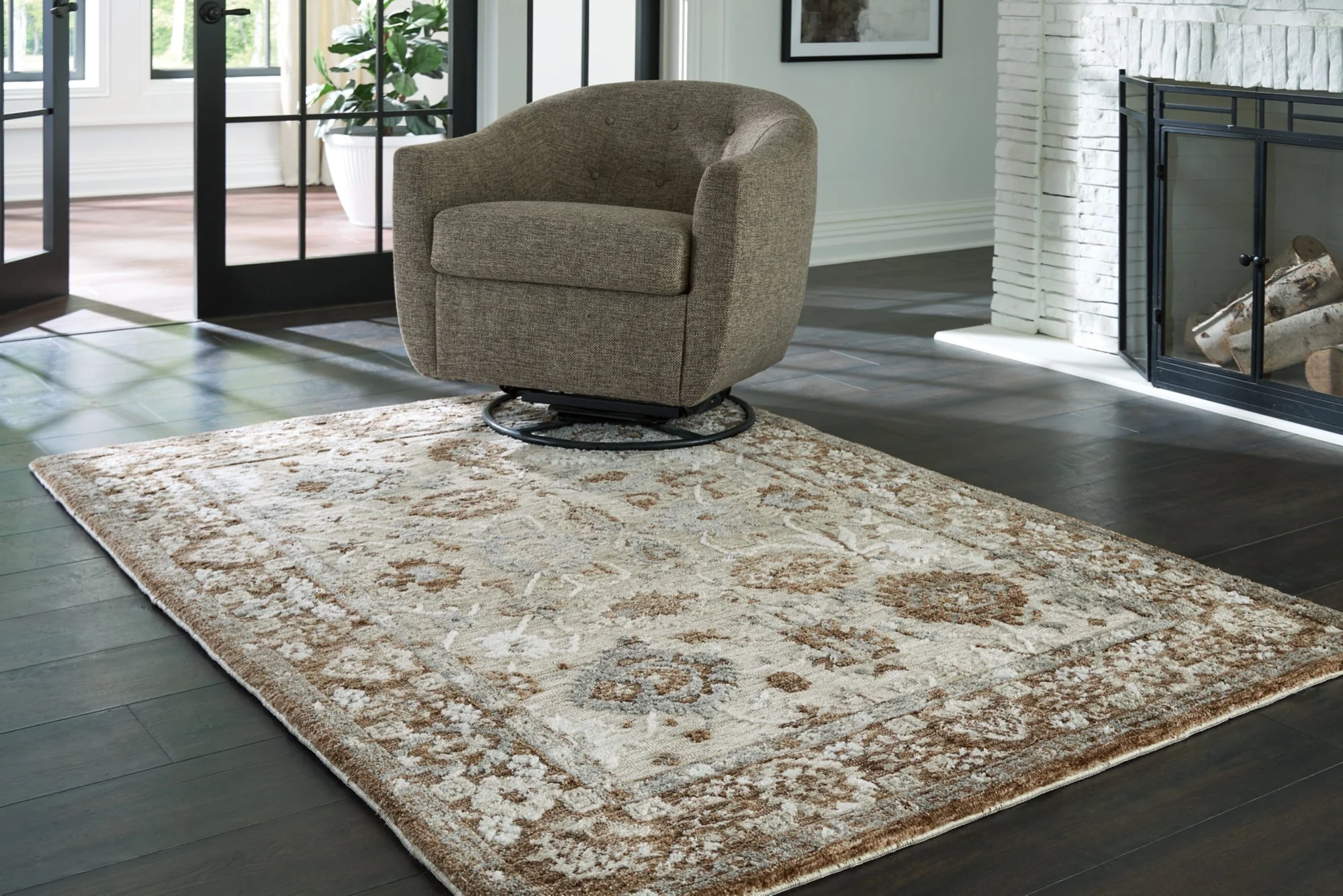 Ainswick Brown/Beige/Gray Memory Foam Medium Rug