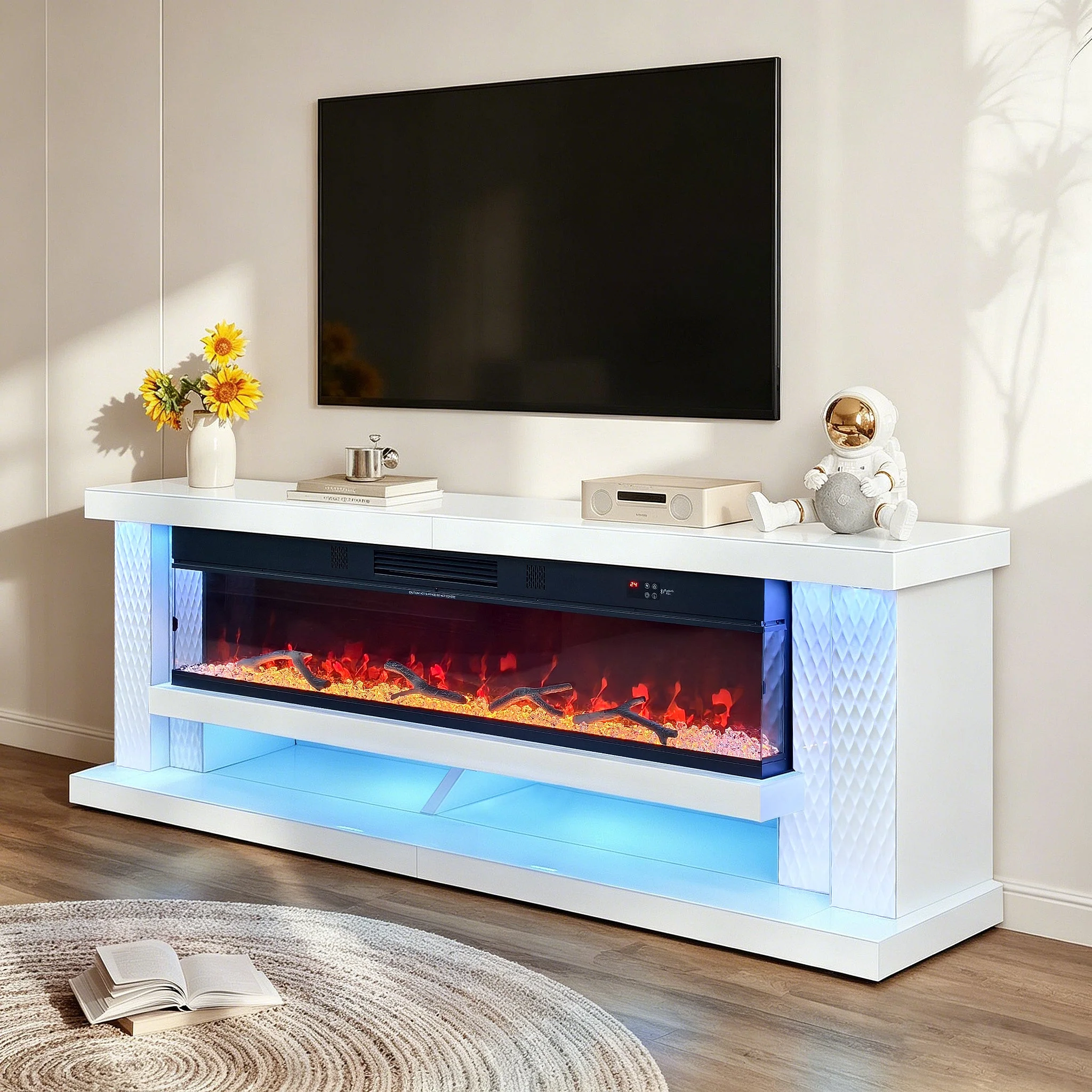 Aira White Fireplace - Image 2