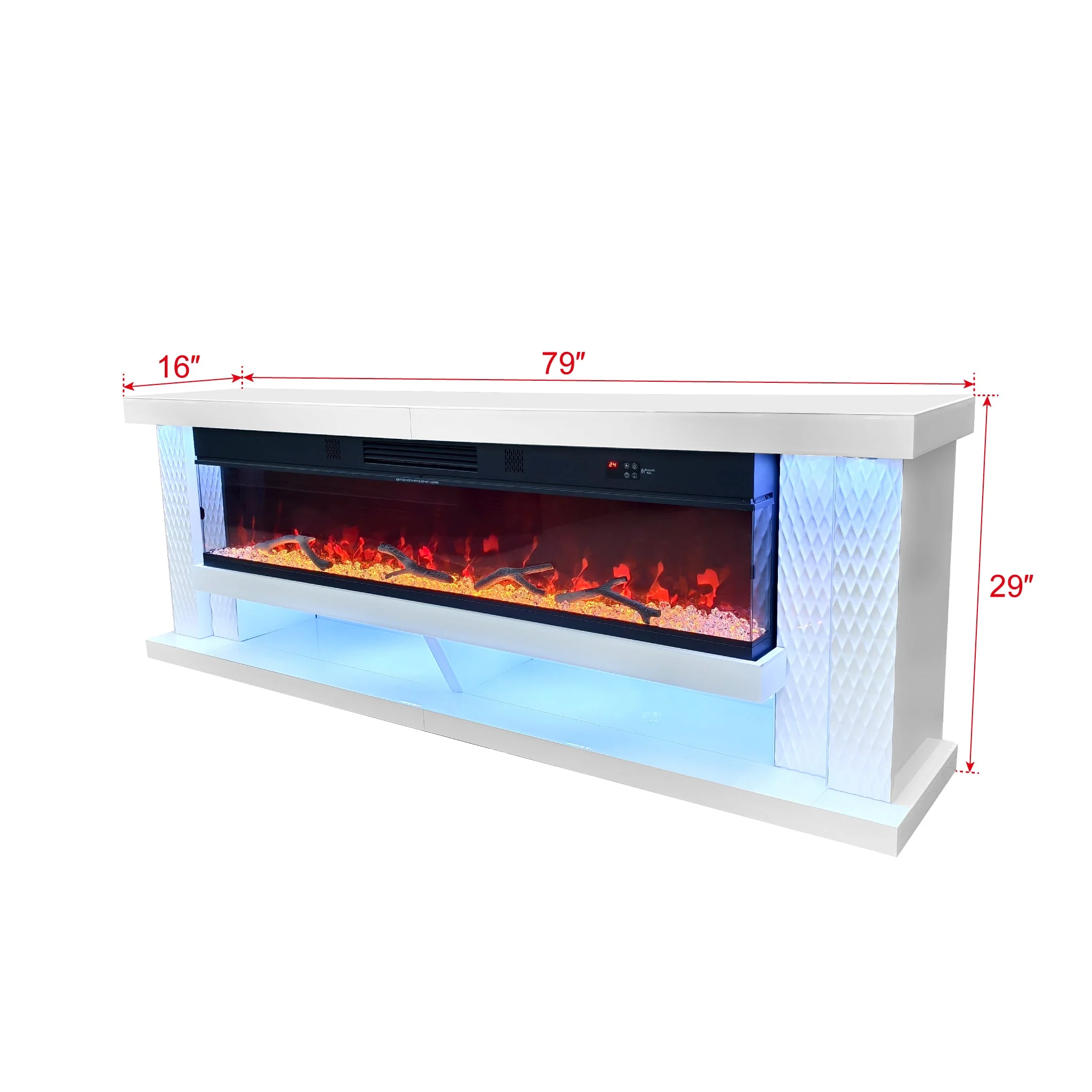 Aira White Fireplace - Image 4