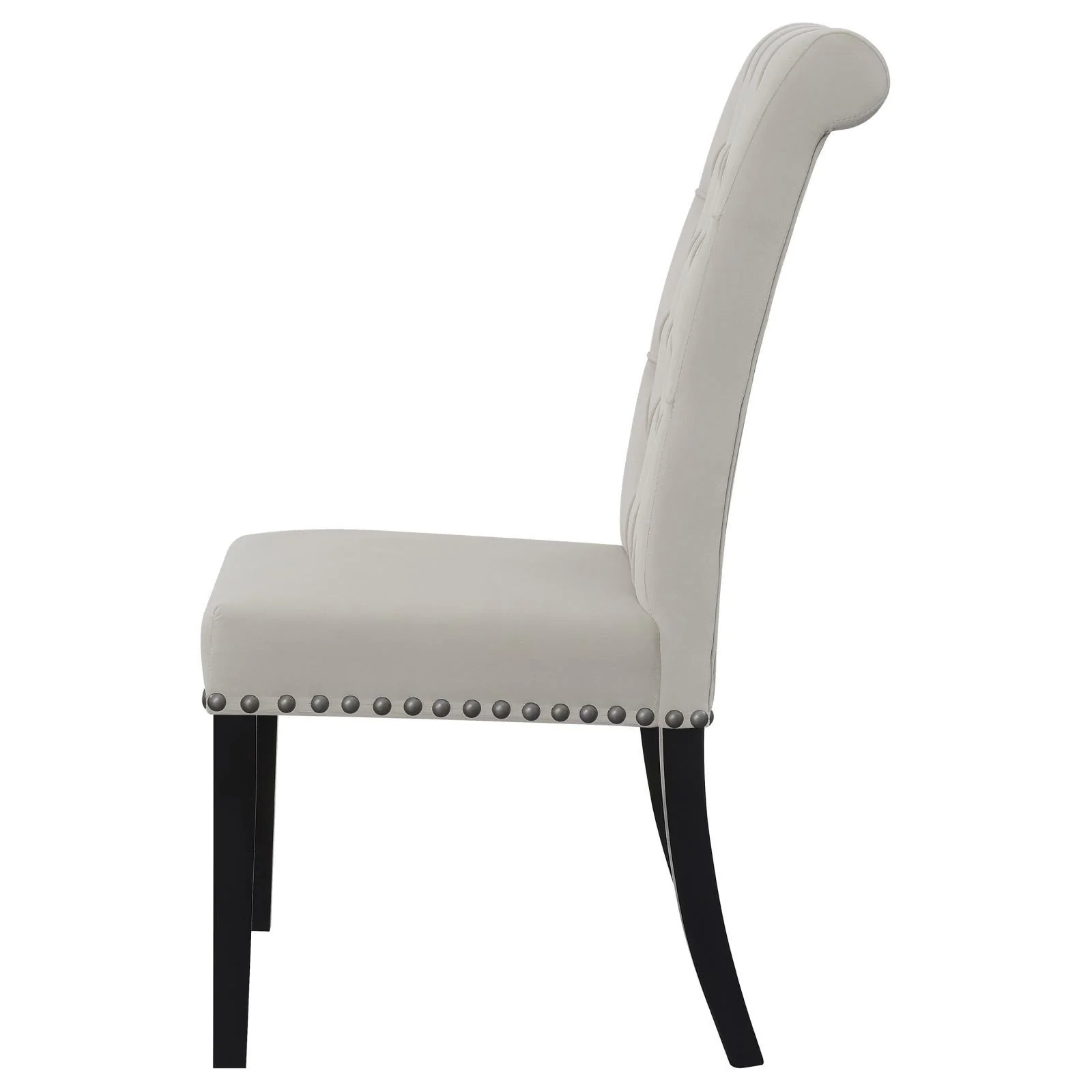 Alana Upholstered Tufted Side Chairs with Nailhead Trim, Set of 2 - Image 4
